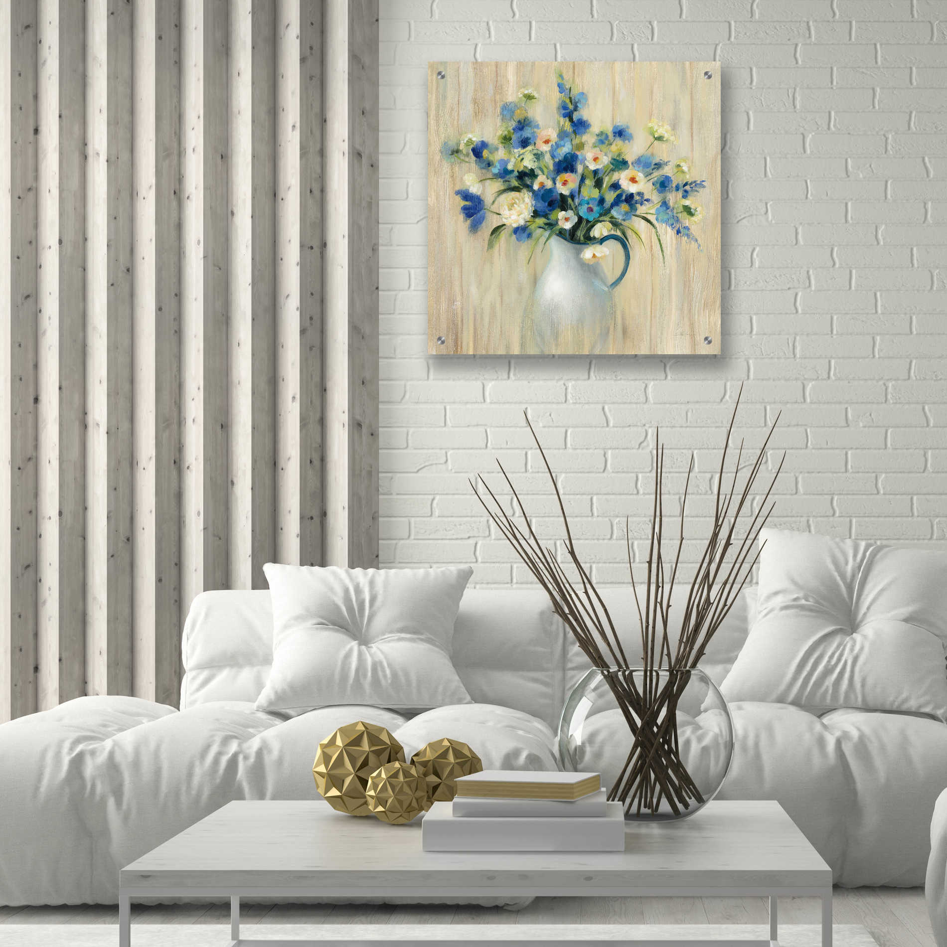 Epic Art 'Coastal Bouquet' by Silvia Vassileva, Acrylic Glass Wall Art,24x24