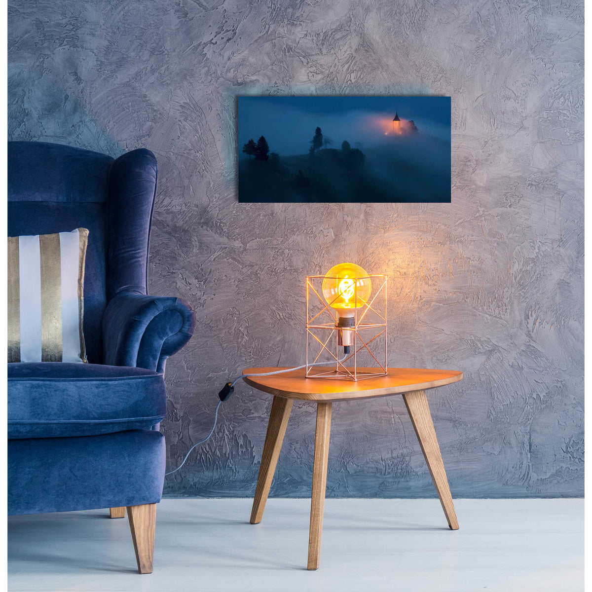 Epic Art 'Fog Rolls In' by Larry Malvin, Acrylic Glass Wall Art,24x12