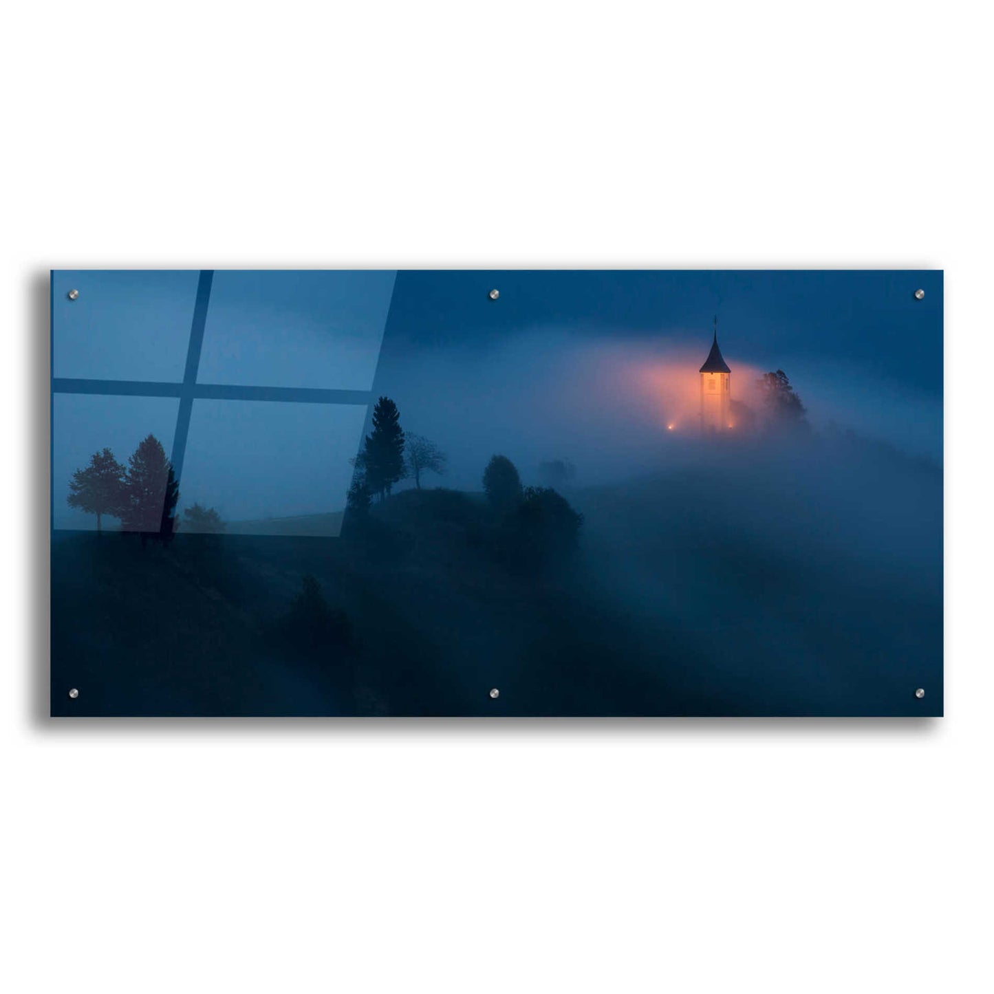 Epic Art 'Fog Rolls In' by Larry Malvin, Acrylic Glass Wall Art,48x24