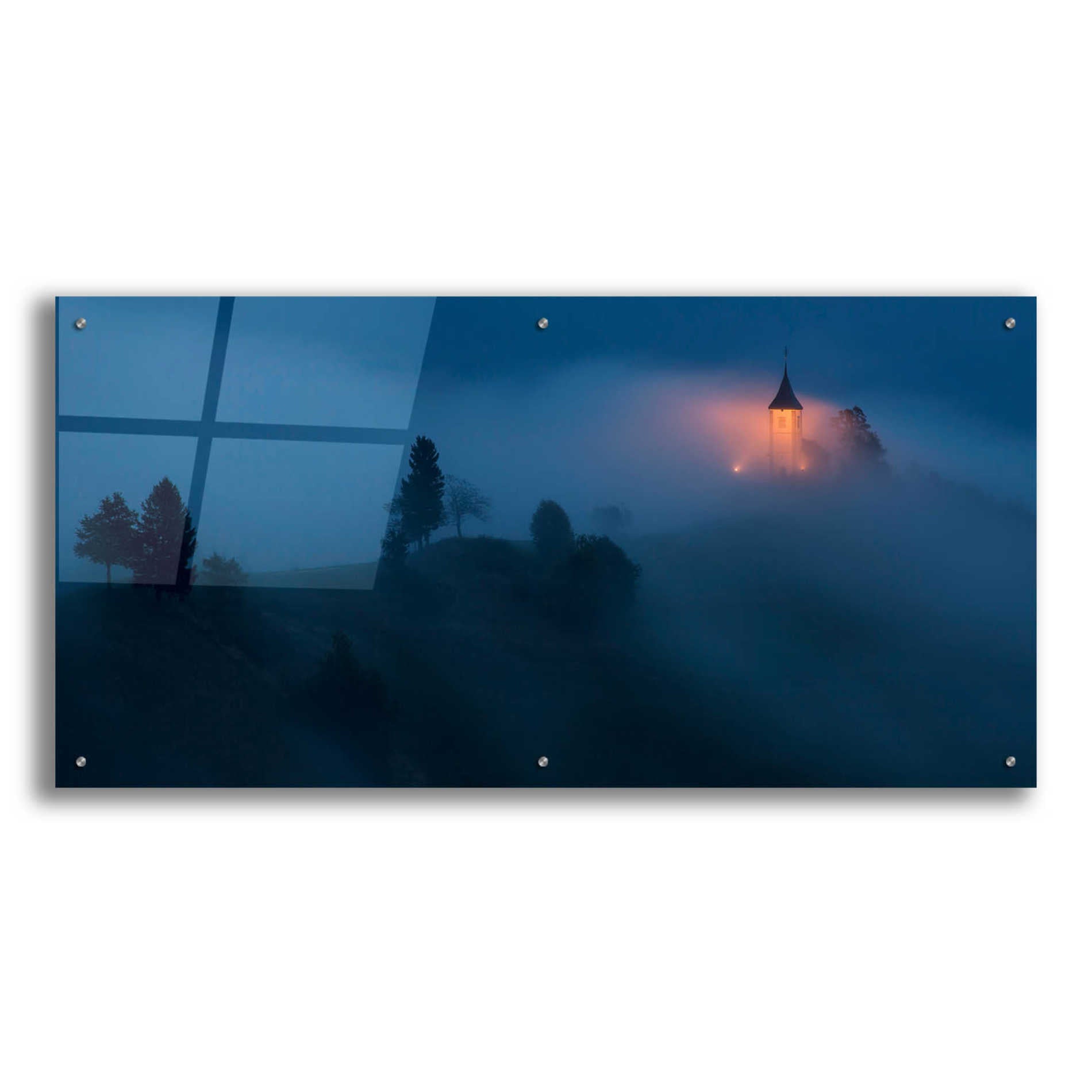 Epic Art 'Fog Rolls In' by Larry Malvin, Acrylic Glass Wall Art,48x24