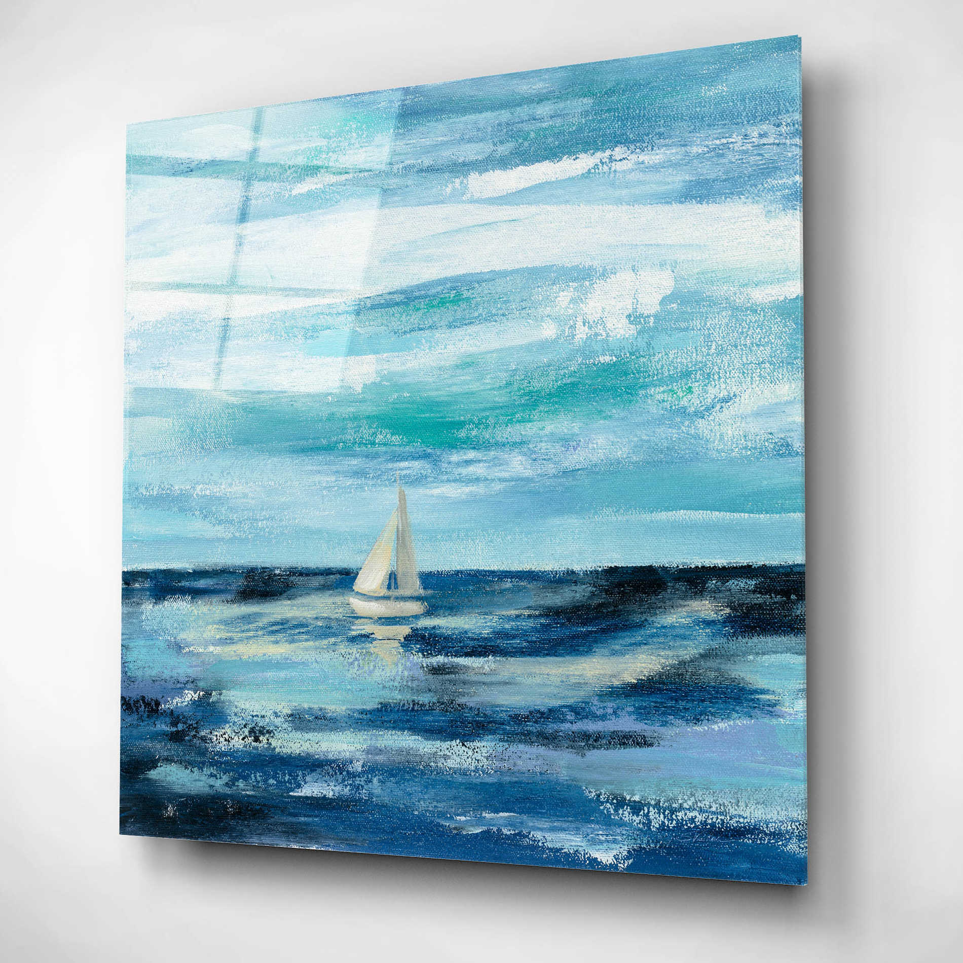 Epic Art 'Black Sea II' by Silvia Vassileva, Acrylic Glass Wall Art,12x12