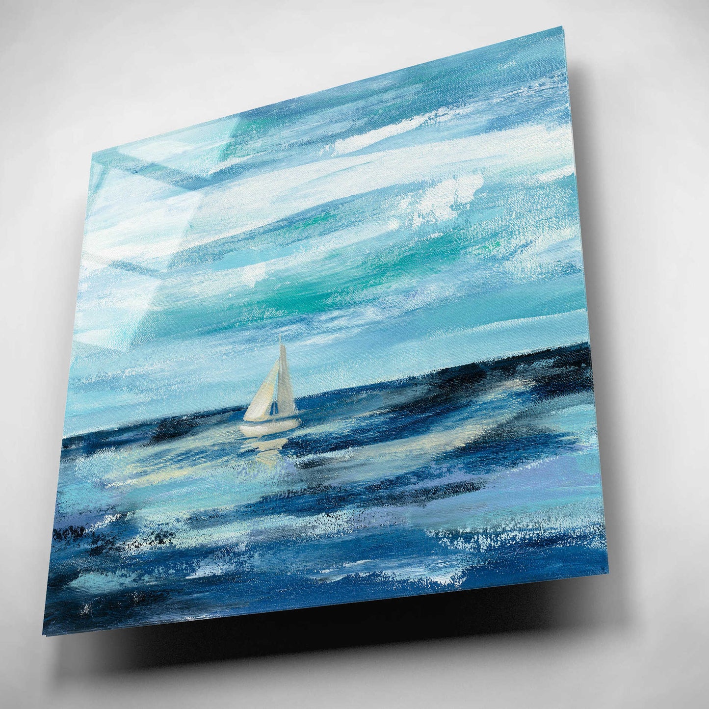 Epic Art 'Black Sea II' by Silvia Vassileva, Acrylic Glass Wall Art,12x12