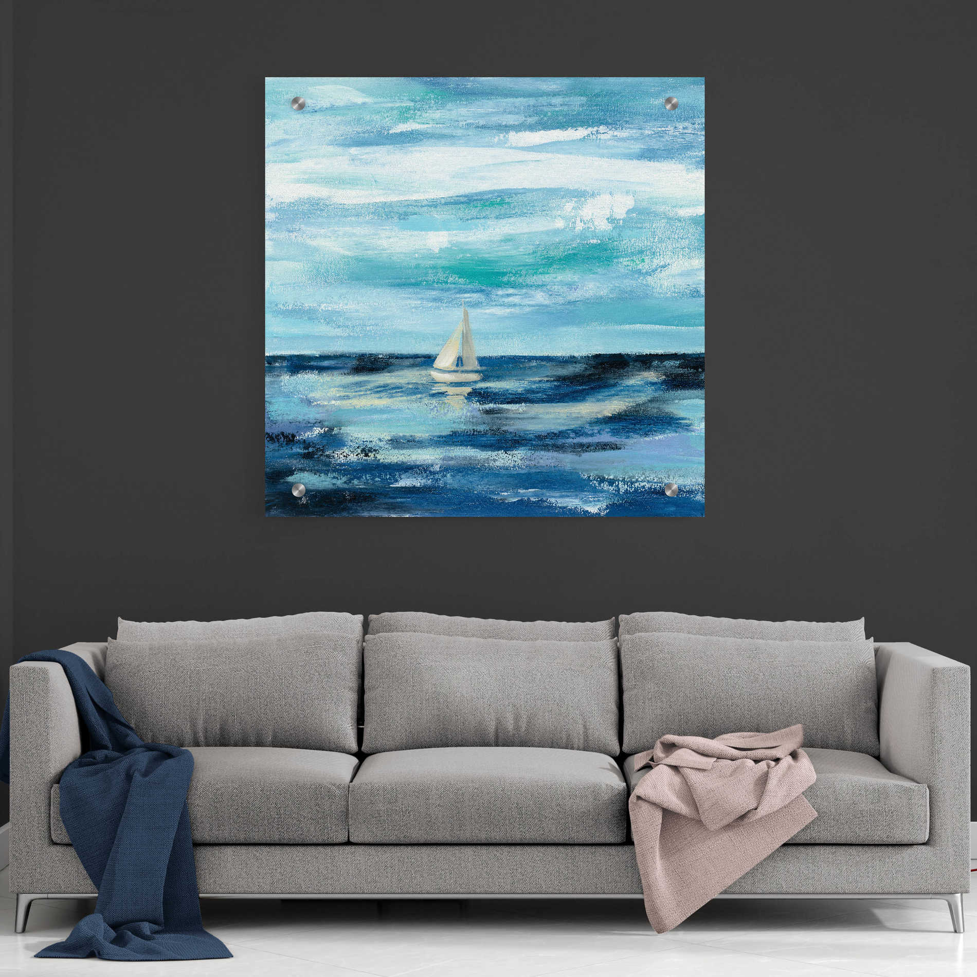 Epic Art 'Black Sea II' by Silvia Vassileva, Acrylic Glass Wall Art,36x36