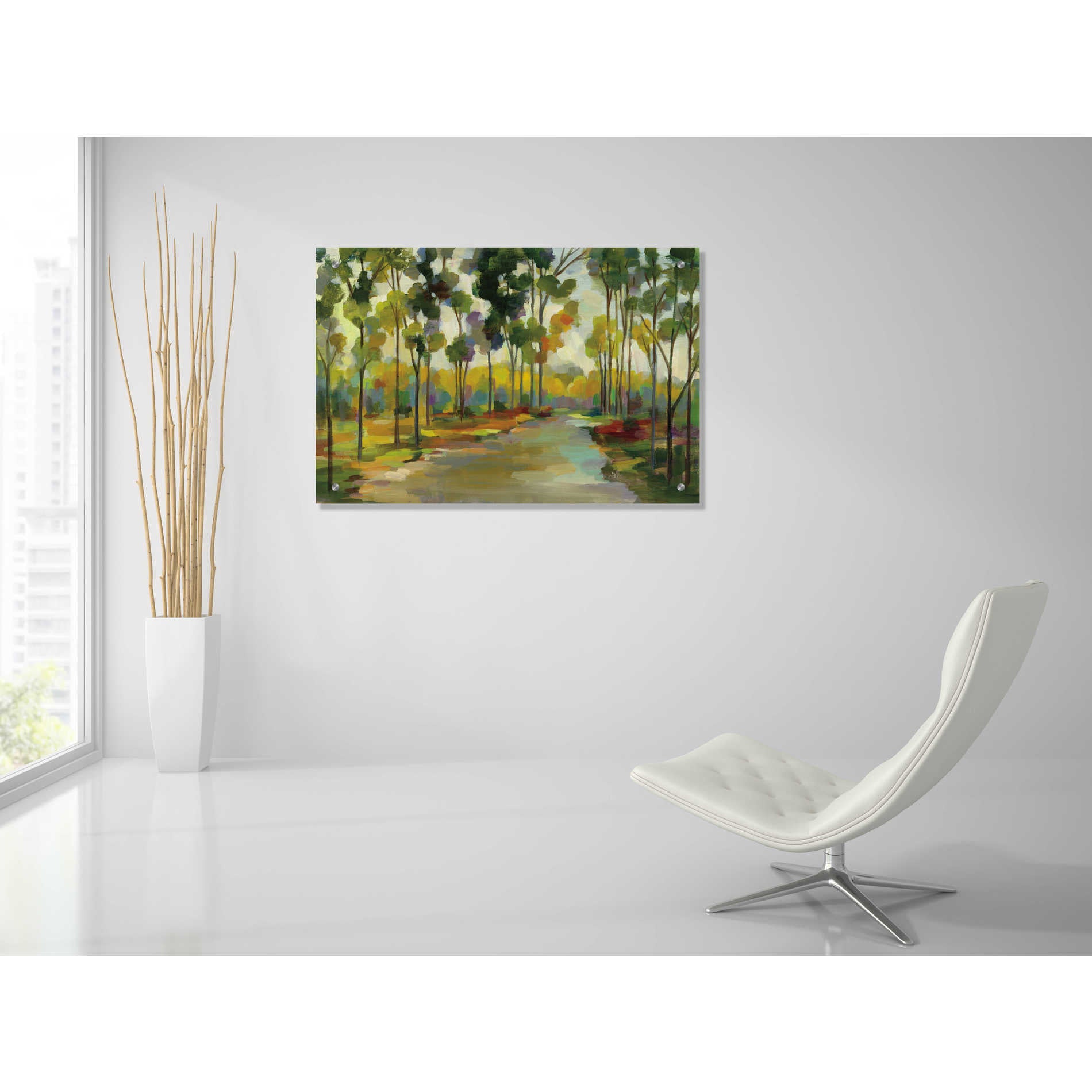 Epic Art 'Path in the Forest' by Silvia Vassileva, Acrylic Glass Wall Art,36x24