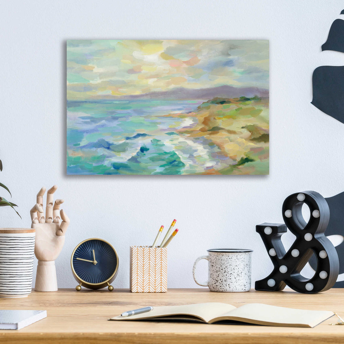 Epic Art 'Dunes by the Sea' by Silvia Vassileva, Acrylic Glass Wall Art,16x12