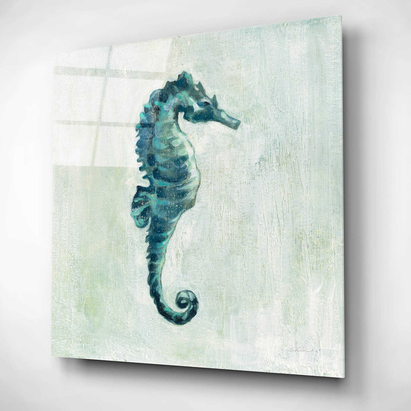 Epic Art 'Indigo Sea Life I Grey' by Silvia Vassileva, Acrylic Glass Wall Art,12x12