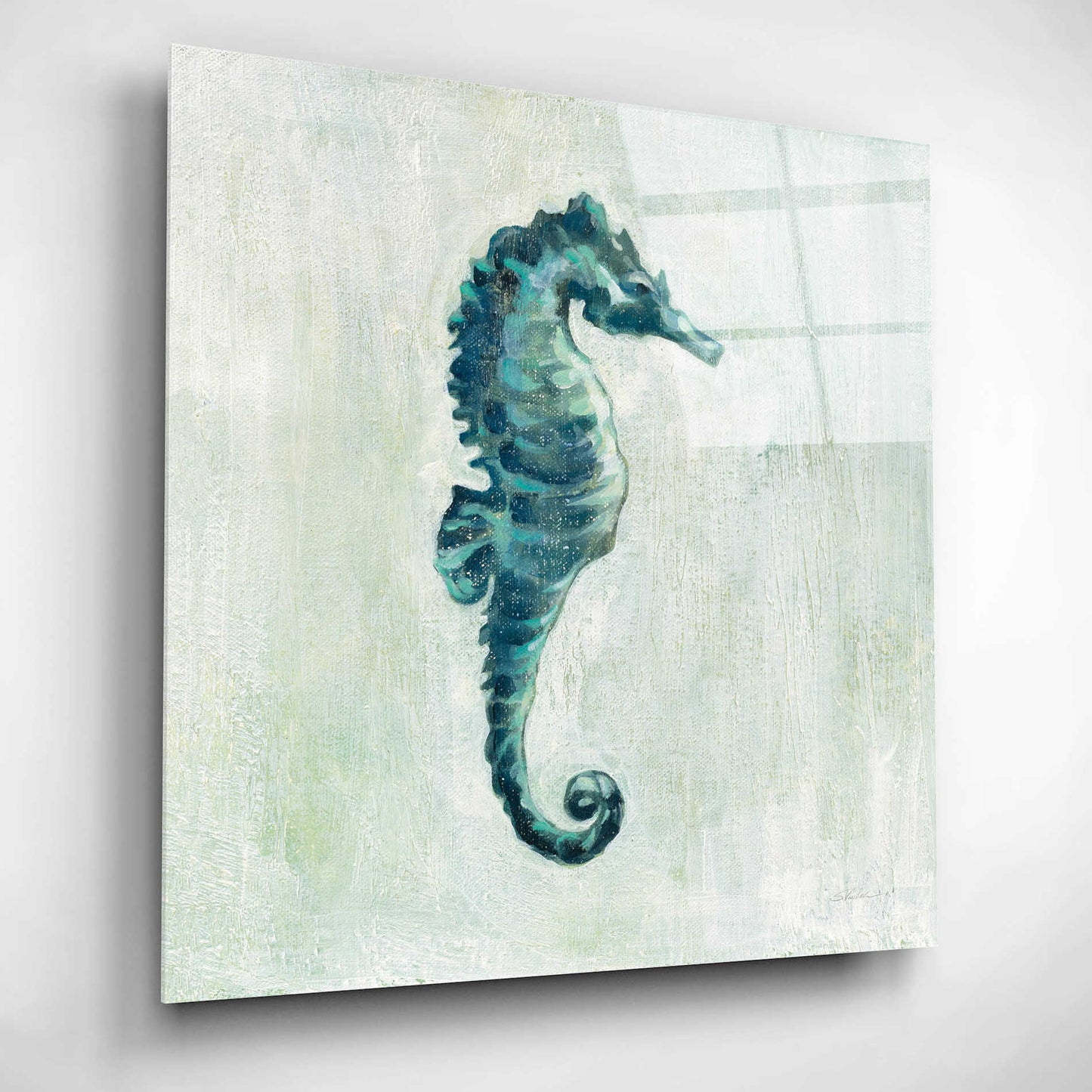 Epic Art 'Indigo Sea Life I Grey' by Silvia Vassileva, Acrylic Glass Wall Art,12x12