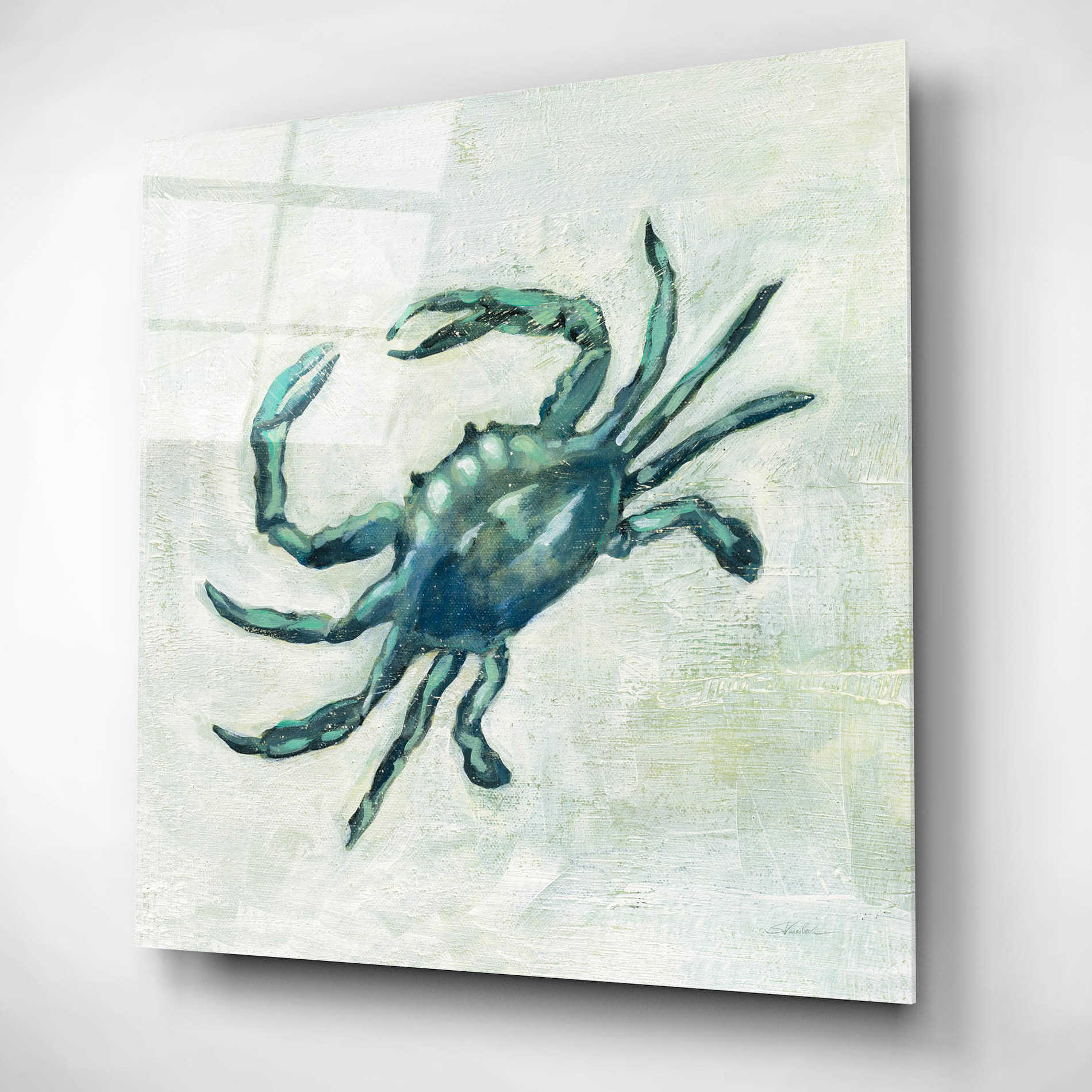 Epic Art 'Indigo Sea Life II' by Silvia Vassileva, Acrylic Glass Wall Art,12x12