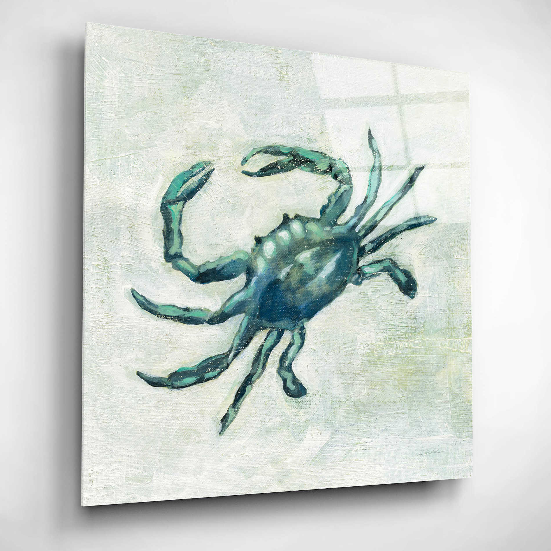 Epic Art 'Indigo Sea Life II' by Silvia Vassileva, Acrylic Glass Wall Art,12x12