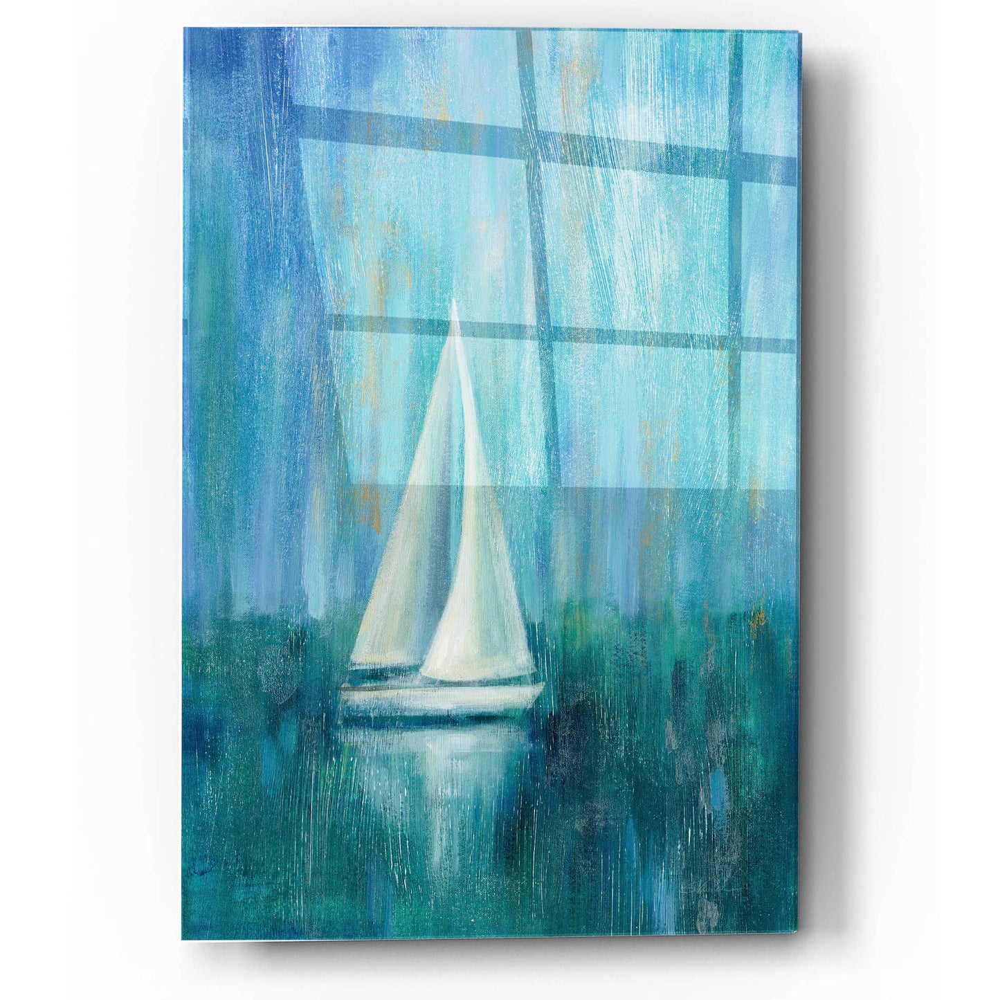 Epic Art 'Sailboat Simplicity I' by Silvia Vassileva, Acrylic Glass Wall Art,12x16