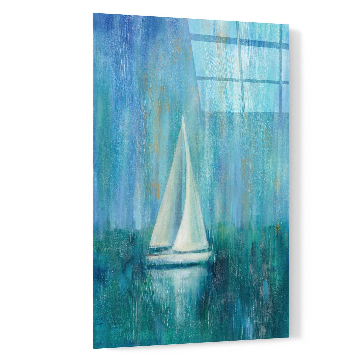 Epic Art 'Sailboat Simplicity I' by Silvia Vassileva, Acrylic Glass Wall Art,16x24