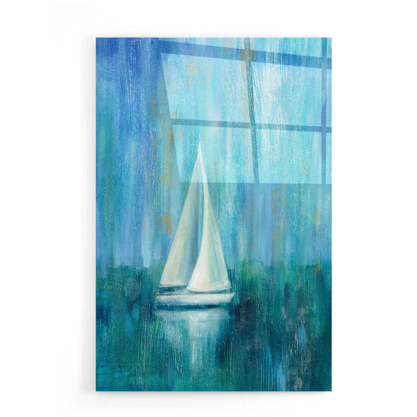 Epic Art 'Sailboat Simplicity I' by Silvia Vassileva, Acrylic Glass Wall Art,16x24