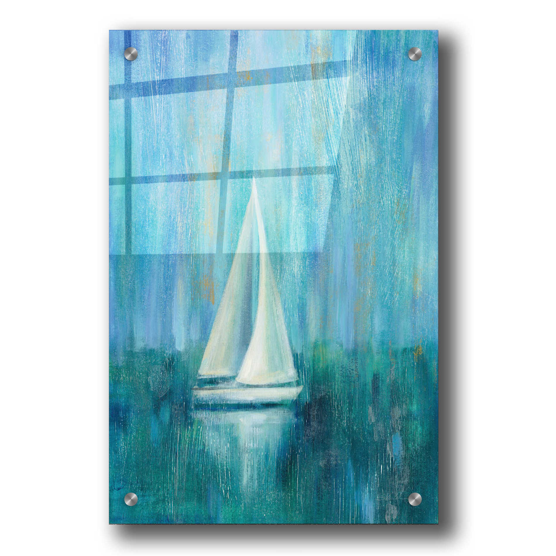 Epic Art 'Sailboat Simplicity I' by Silvia Vassileva, Acrylic Glass Wall Art,24x36