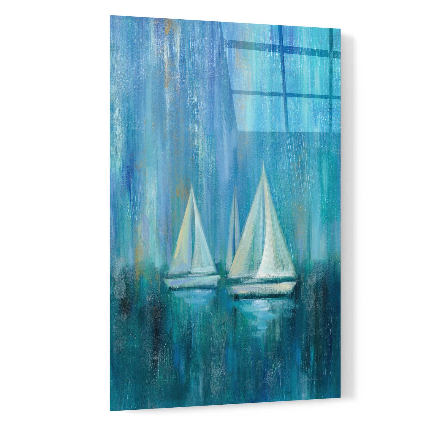 Epic Art 'Sailboat Simplicity II' by Silvia Vassileva, Acrylic Glass Wall Art,16x24