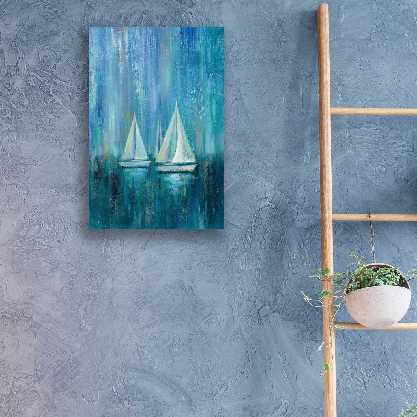 Epic Art 'Sailboat Simplicity II' by Silvia Vassileva, Acrylic Glass Wall Art,16x24