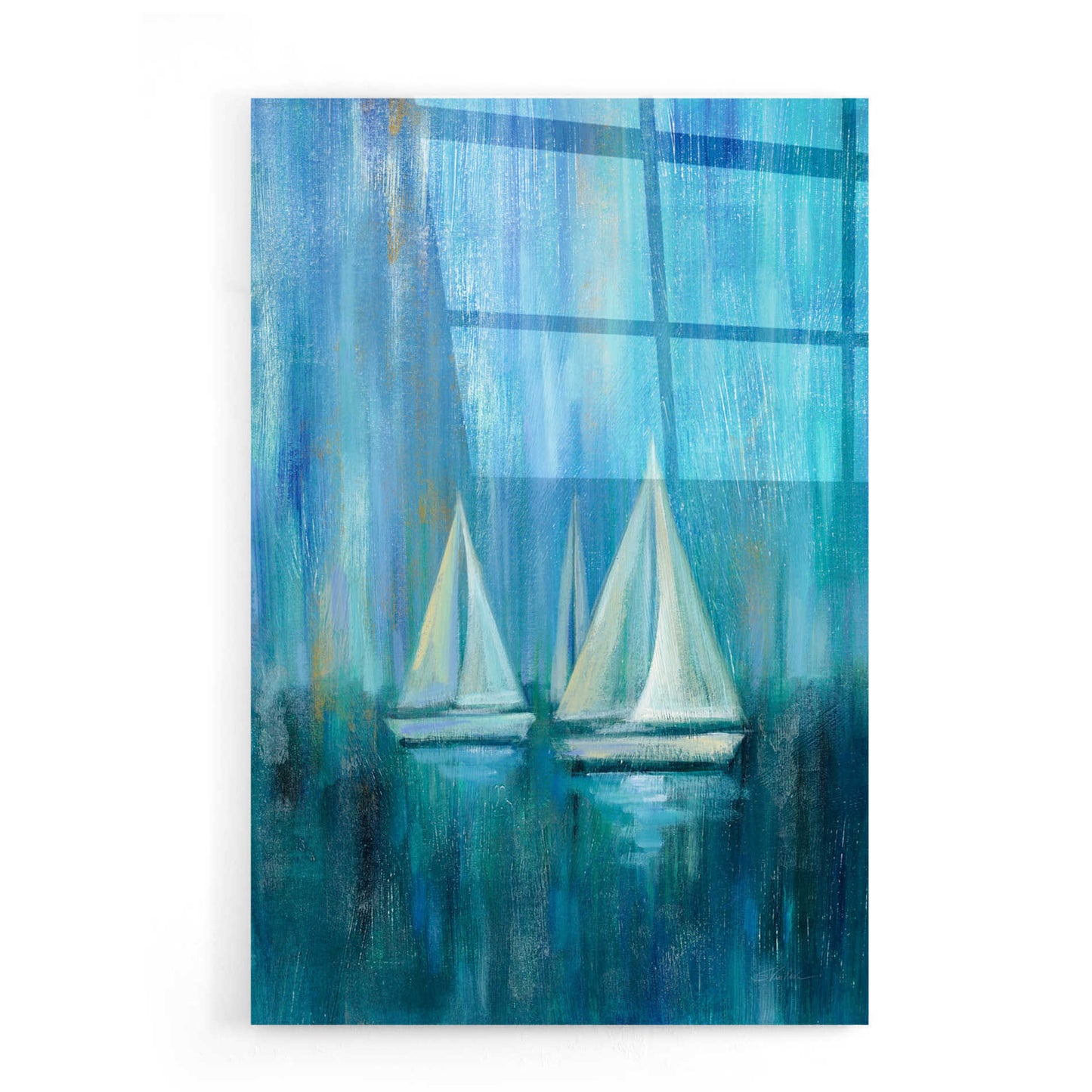 Epic Art 'Sailboat Simplicity II' by Silvia Vassileva, Acrylic Glass Wall Art,16x24