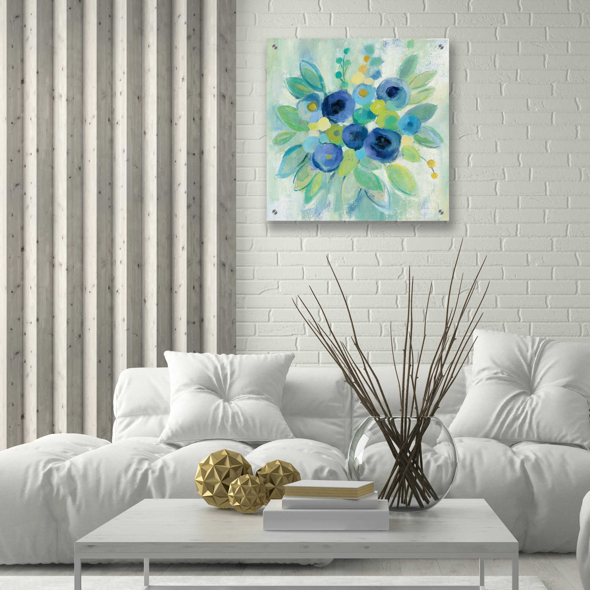 Epic Art 'Floral Array' by Silvia Vassileva, Acrylic Glass Wall Art,24x24