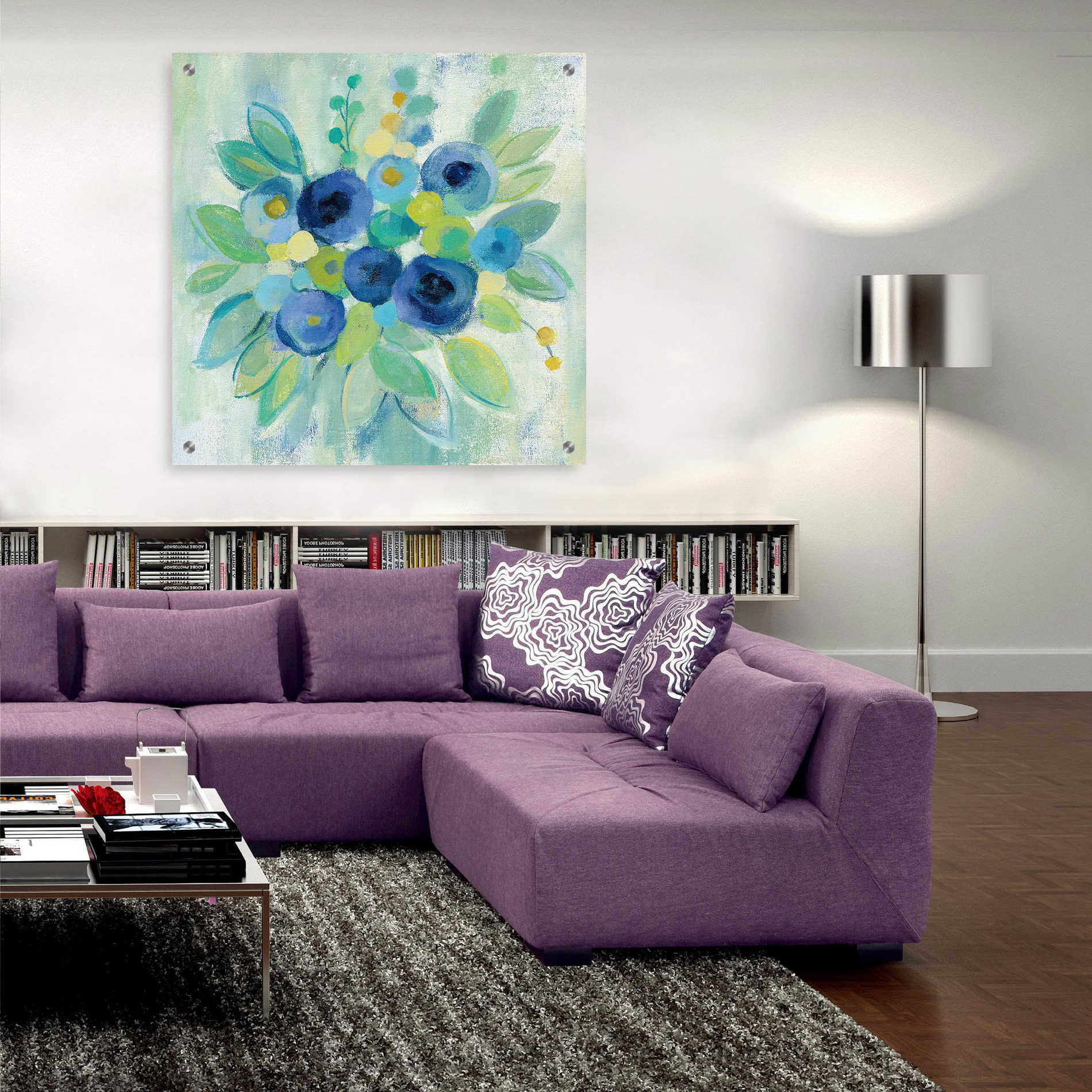 Epic Art 'Floral Array' by Silvia Vassileva, Acrylic Glass Wall Art,36x36