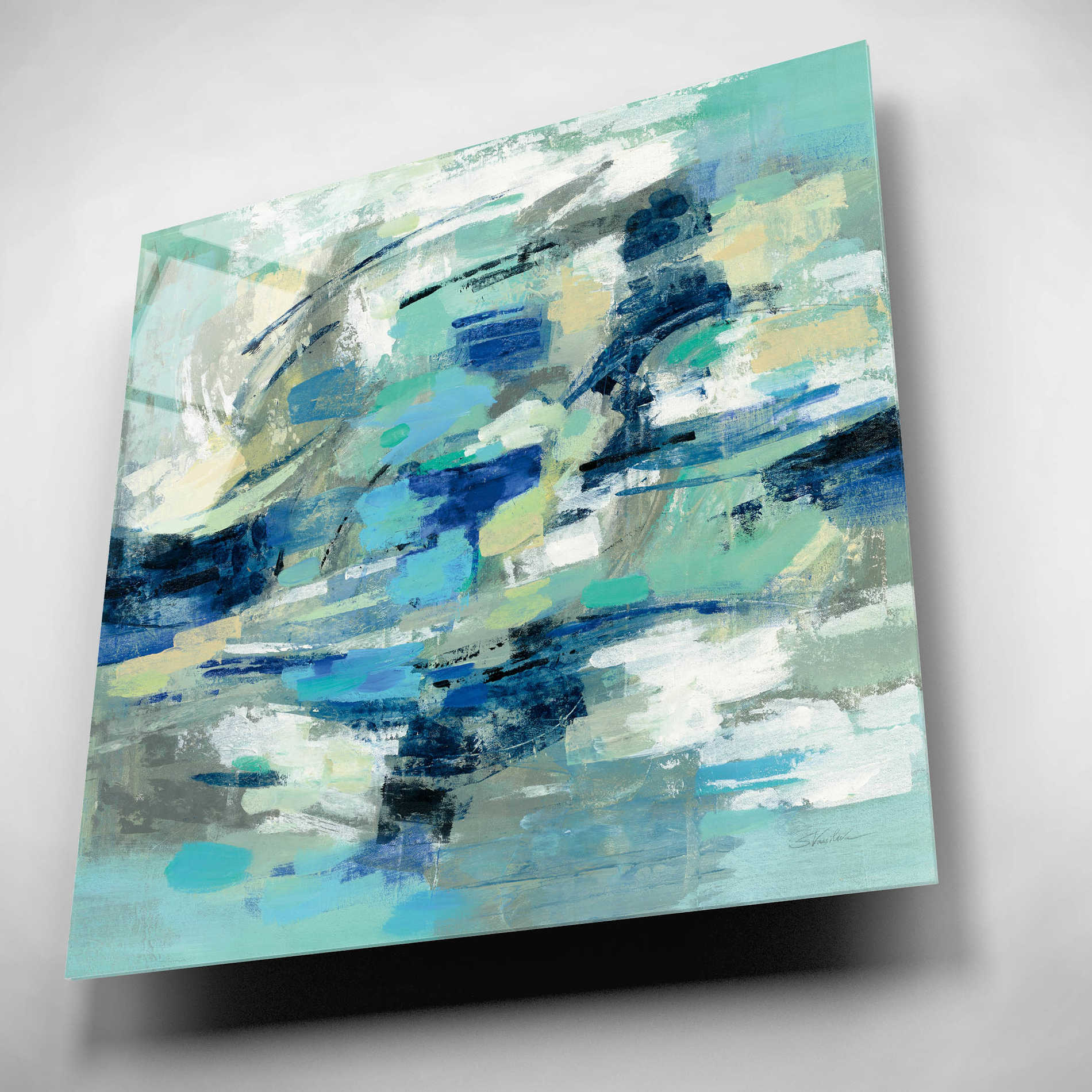 Epic Art 'Unexpected Wave' by Silvia Vassileva, Acrylic Glass Wall Art,12x12