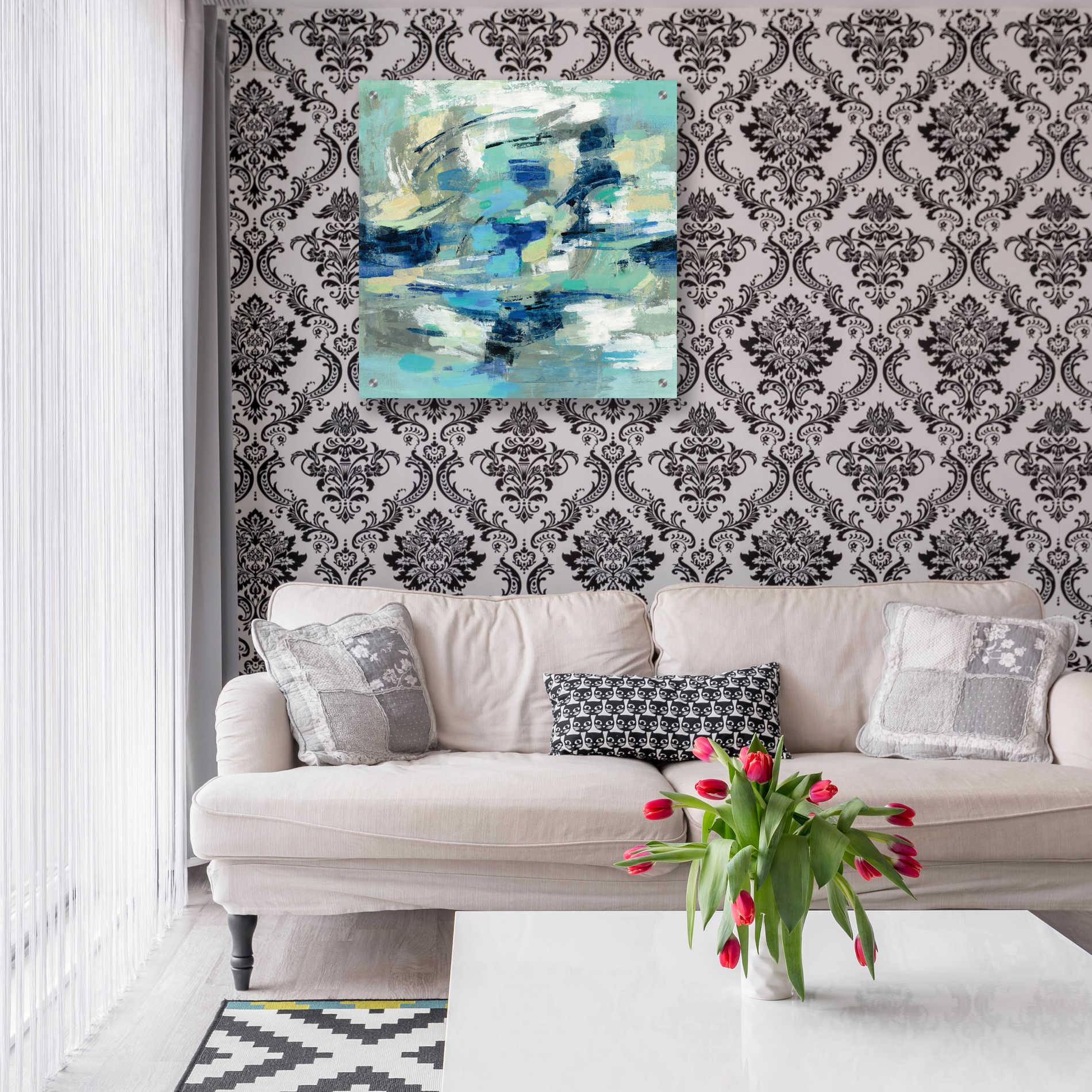 Epic Art 'Unexpected Wave' by Silvia Vassileva, Acrylic Glass Wall Art,24x24