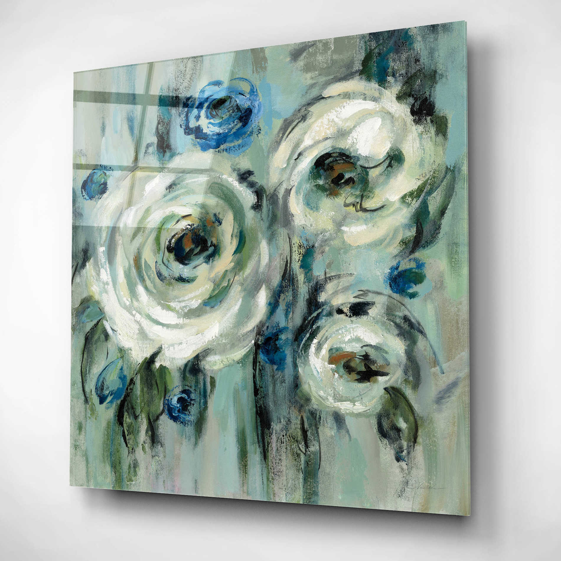 Epic Art 'Big Sage Flowers' by Silvia Vassileva, Acrylic Glass Wall Art,12x12