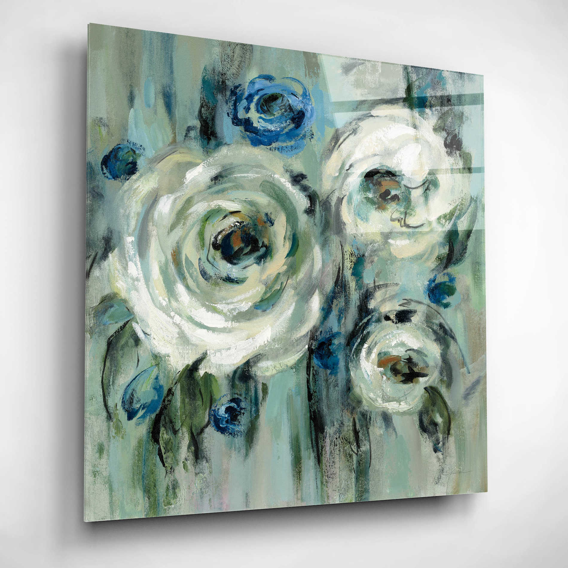 Epic Art 'Big Sage Flowers' by Silvia Vassileva, Acrylic Glass Wall Art,12x12