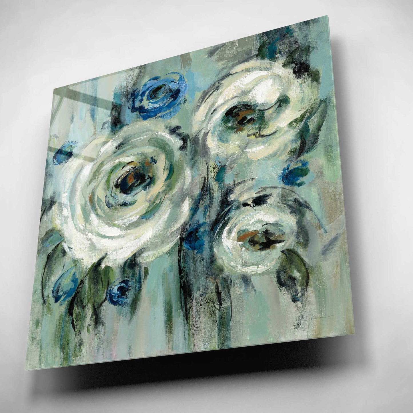 Epic Art 'Big Sage Flowers' by Silvia Vassileva, Acrylic Glass Wall Art,12x12