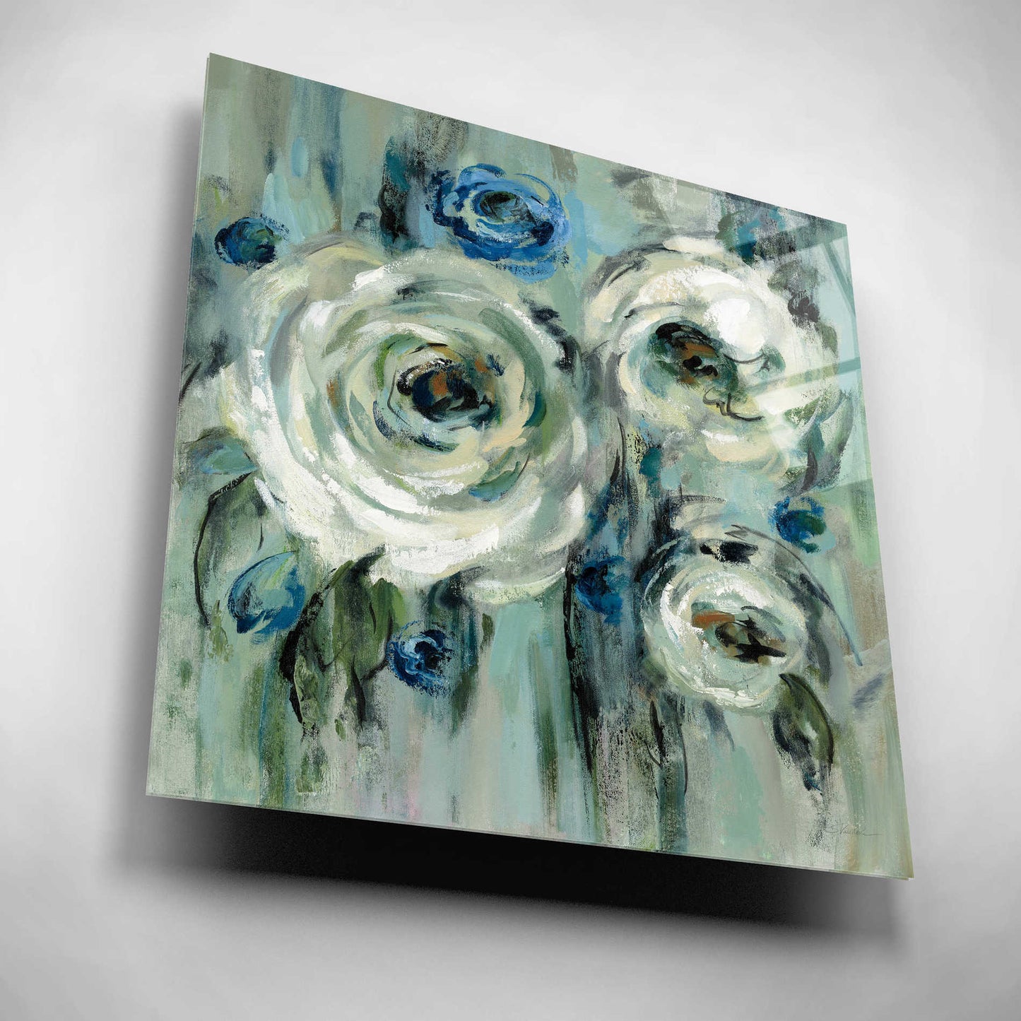 Epic Art 'Big Sage Flowers' by Silvia Vassileva, Acrylic Glass Wall Art,12x12