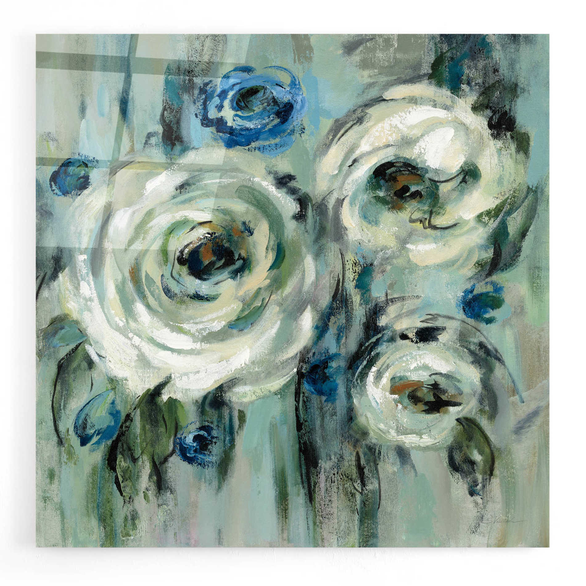 Epic Art 'Big Sage Flowers' by Silvia Vassileva, Acrylic Glass Wall Art,12x12