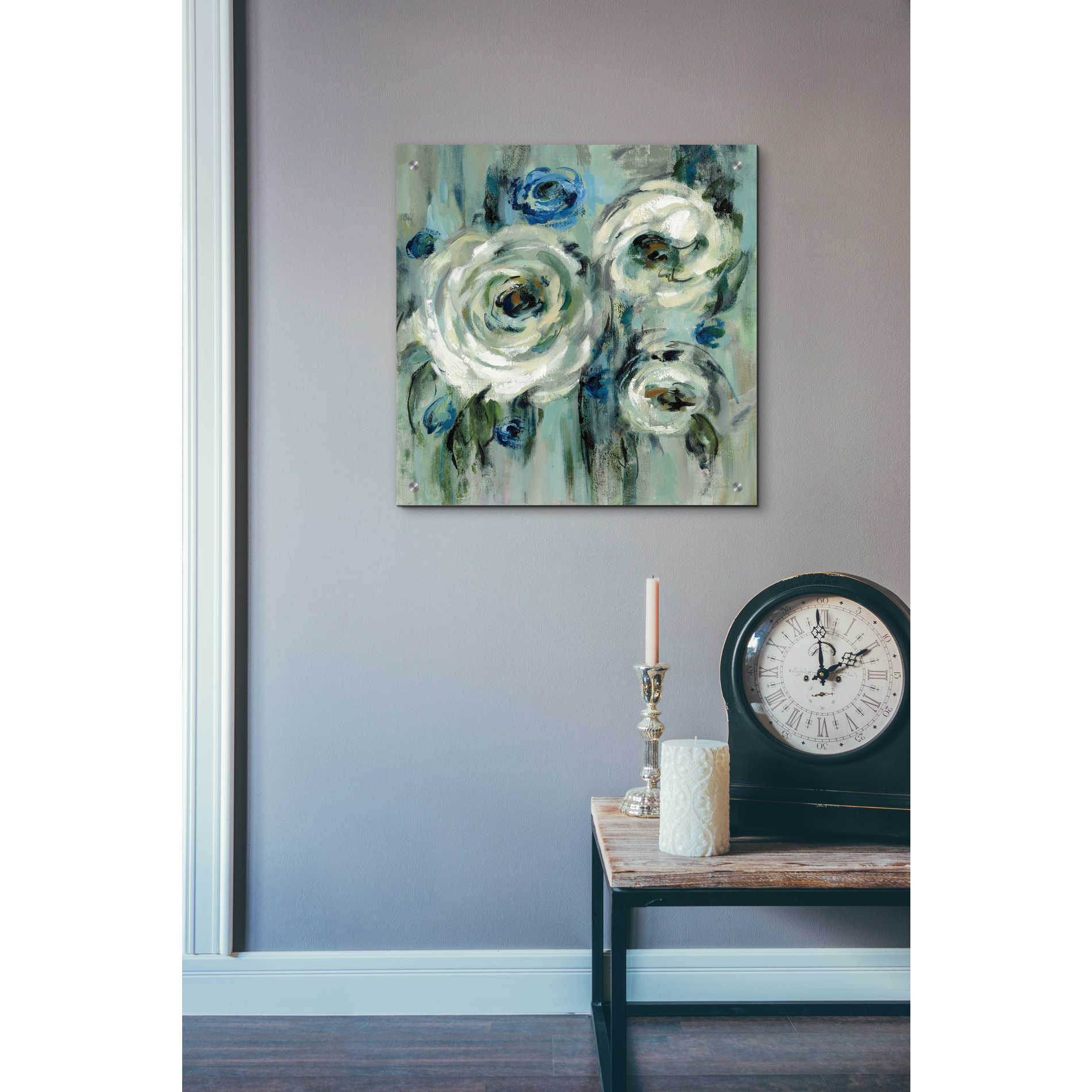 Epic Art 'Big Sage Flowers' by Silvia Vassileva, Acrylic Glass Wall Art,24x24