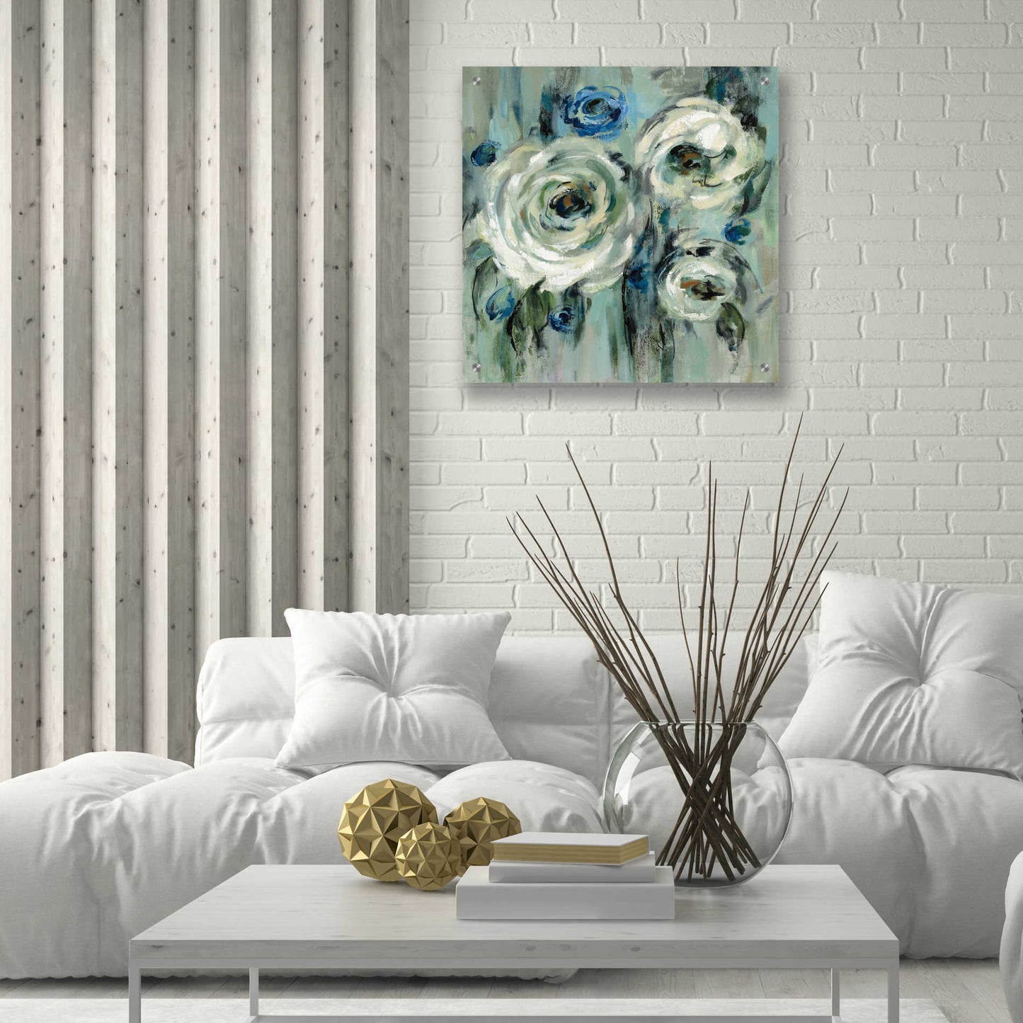 Epic Art 'Big Sage Flowers' by Silvia Vassileva, Acrylic Glass Wall Art,24x24