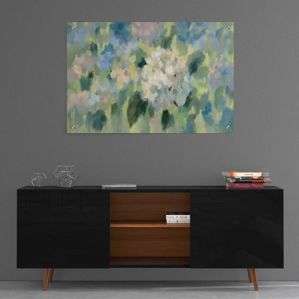 Epic Art 'Hydrangea Mosaic' by Silvia Vassileva, Acrylic Glass Wall Art,36x24