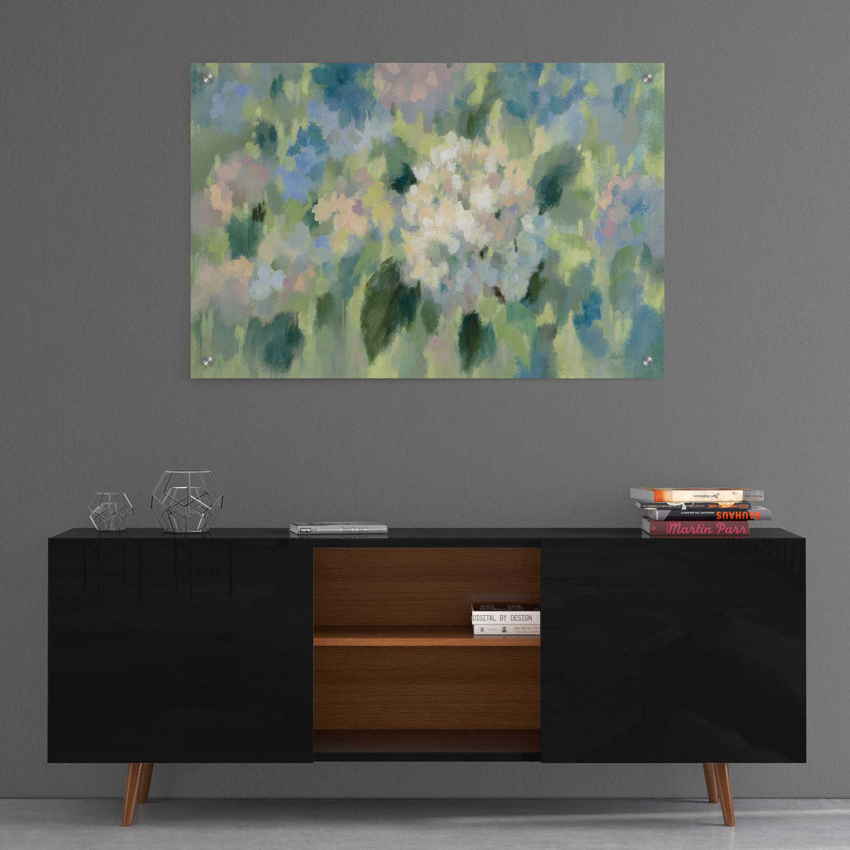 Epic Art 'Hydrangea Mosaic' by Silvia Vassileva, Acrylic Glass Wall Art,36x24