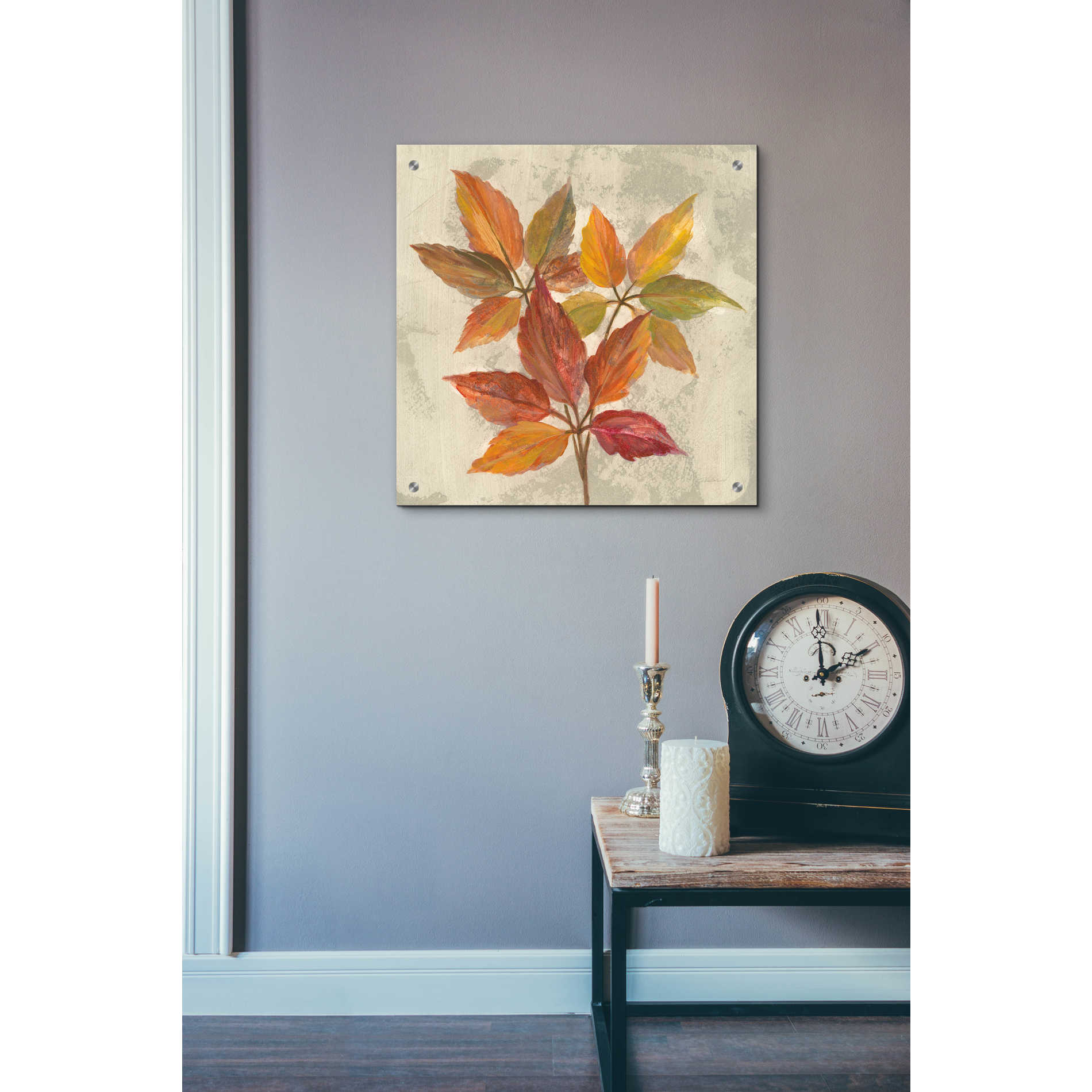 Epic Art 'November Leaves I' by Silvia Vassileva, Acrylic Glass Wall Art,24x24