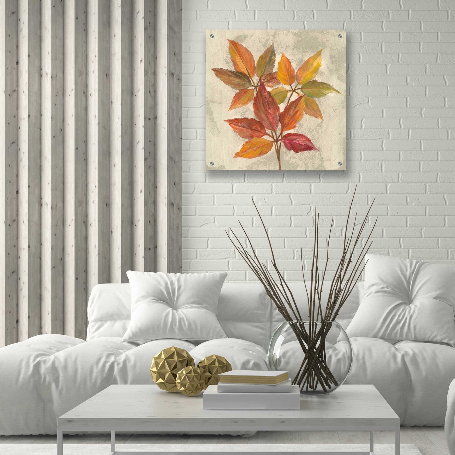 Epic Art 'November Leaves I' by Silvia Vassileva, Acrylic Glass Wall Art,24x24