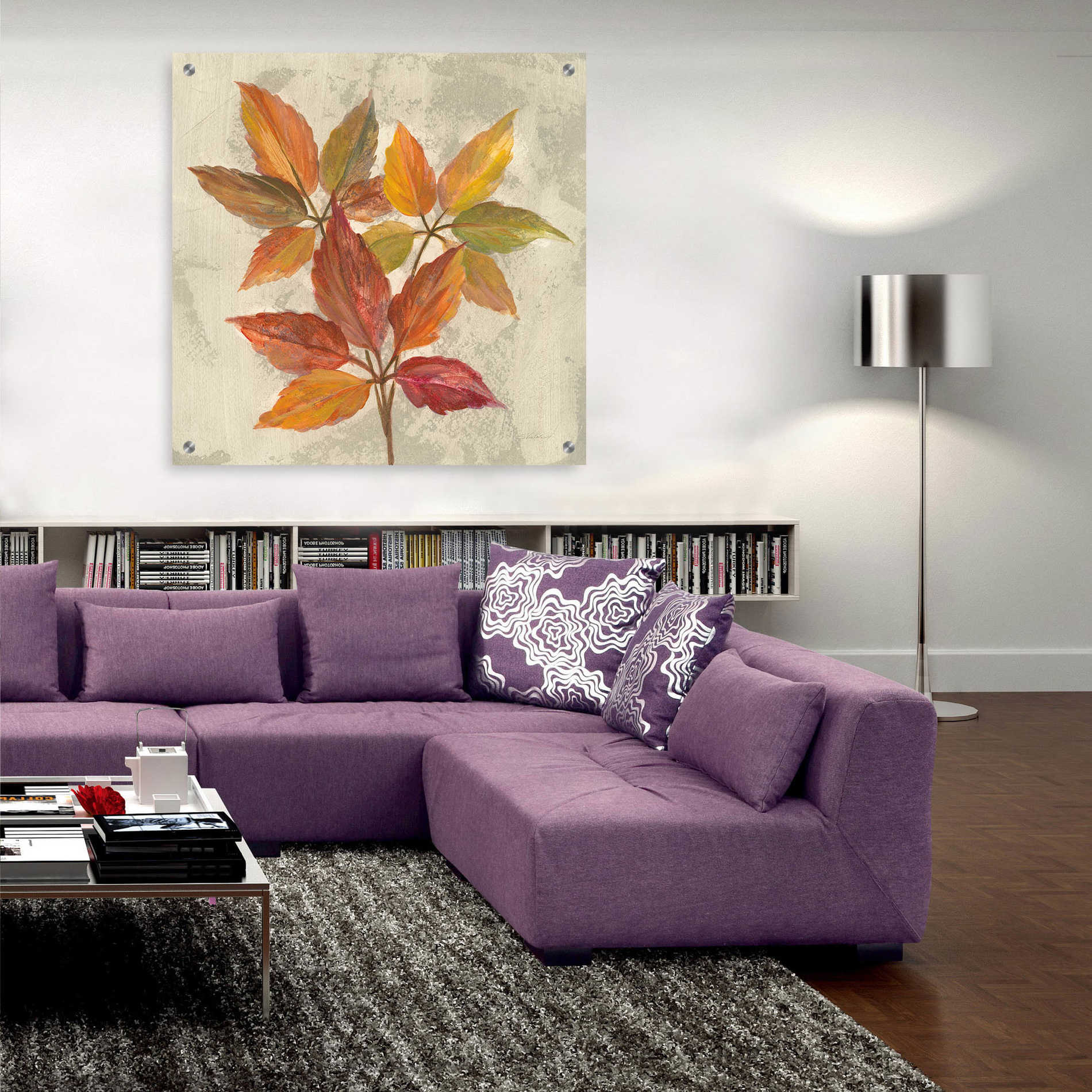 Epic Art 'November Leaves I' by Silvia Vassileva, Acrylic Glass Wall Art,36x36