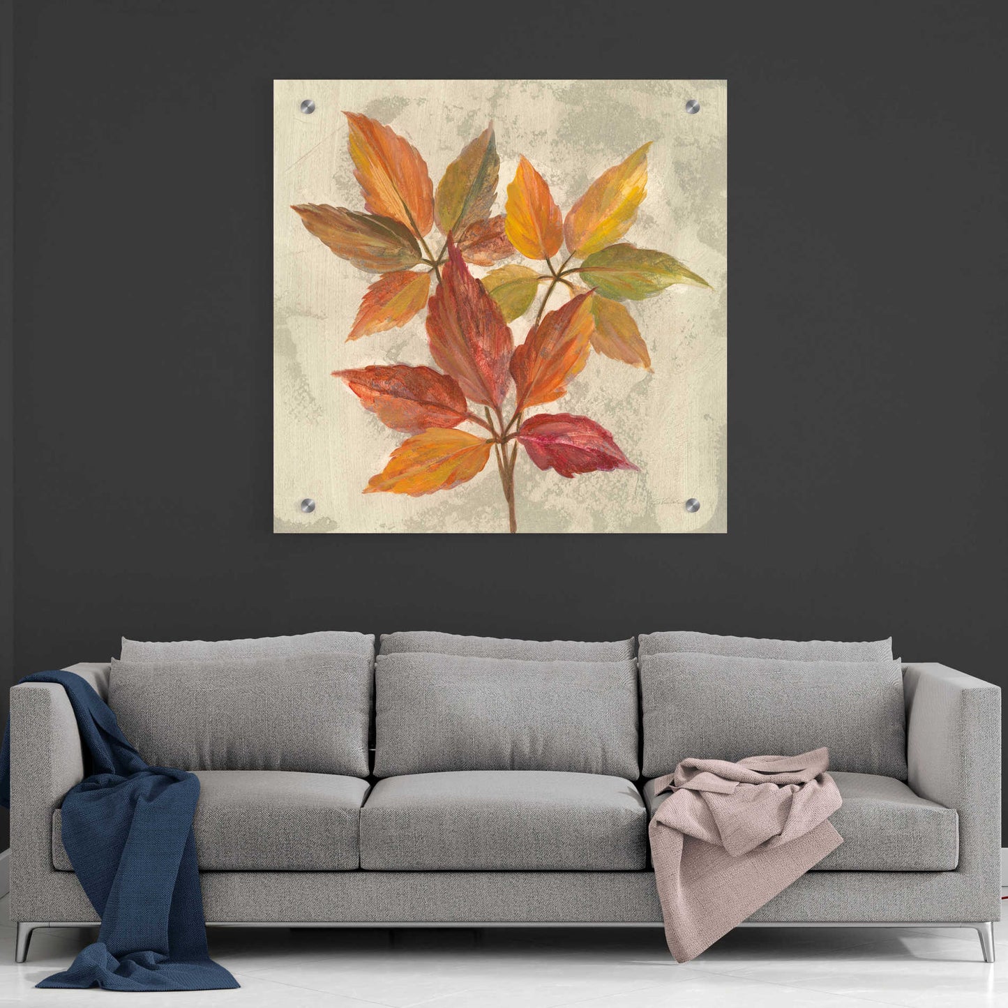 Epic Art 'November Leaves I' by Silvia Vassileva, Acrylic Glass Wall Art,36x36