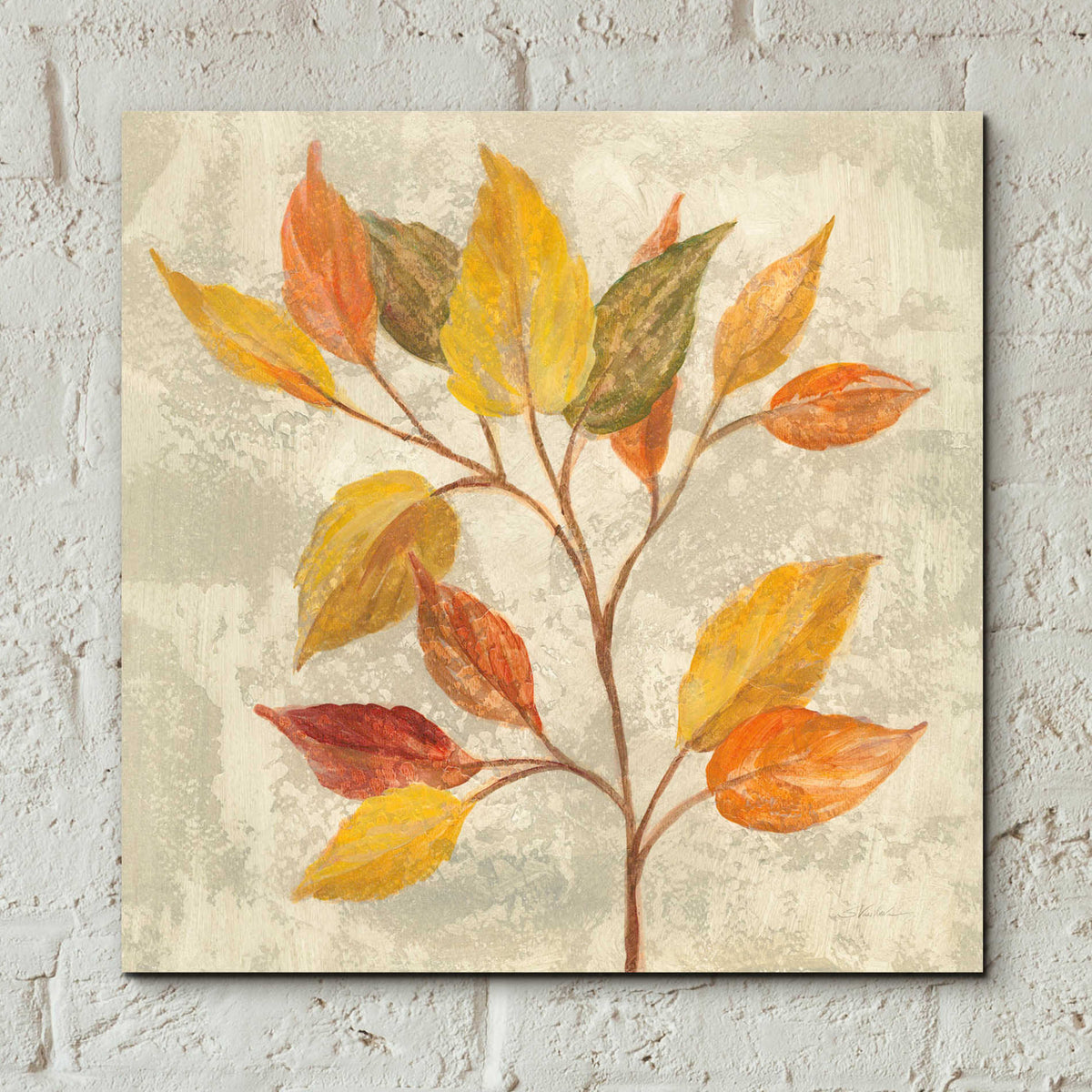 Epic Art 'November Leaves II' by Silvia Vassileva, Acrylic Glass Wall Art,12x12