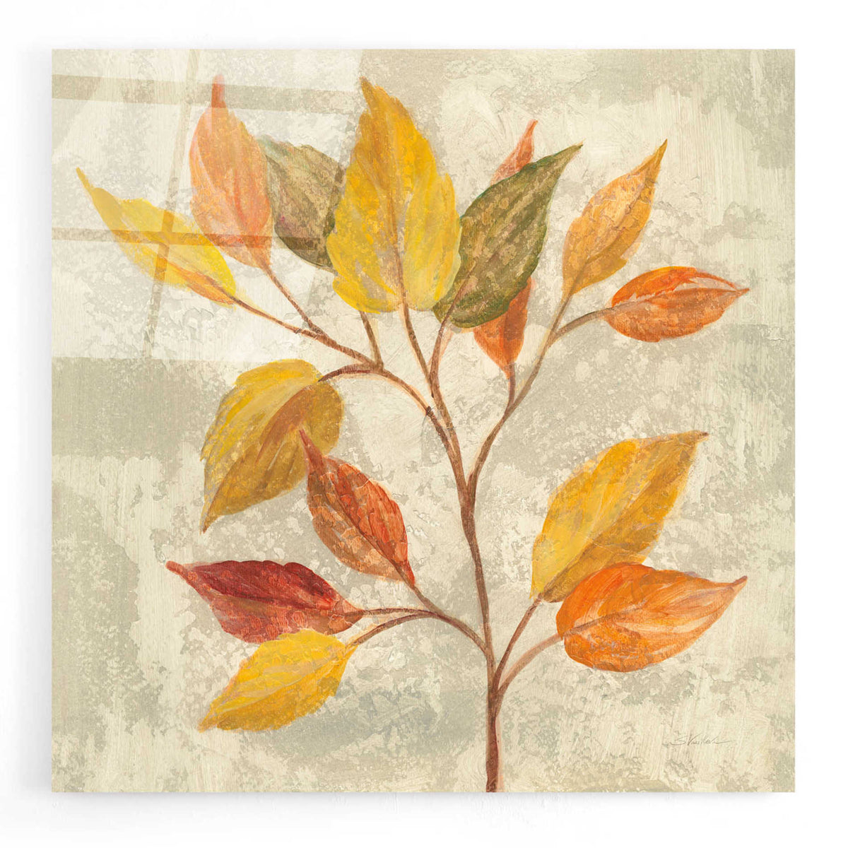 Epic Art 'November Leaves II' by Silvia Vassileva, Acrylic Glass Wall Art