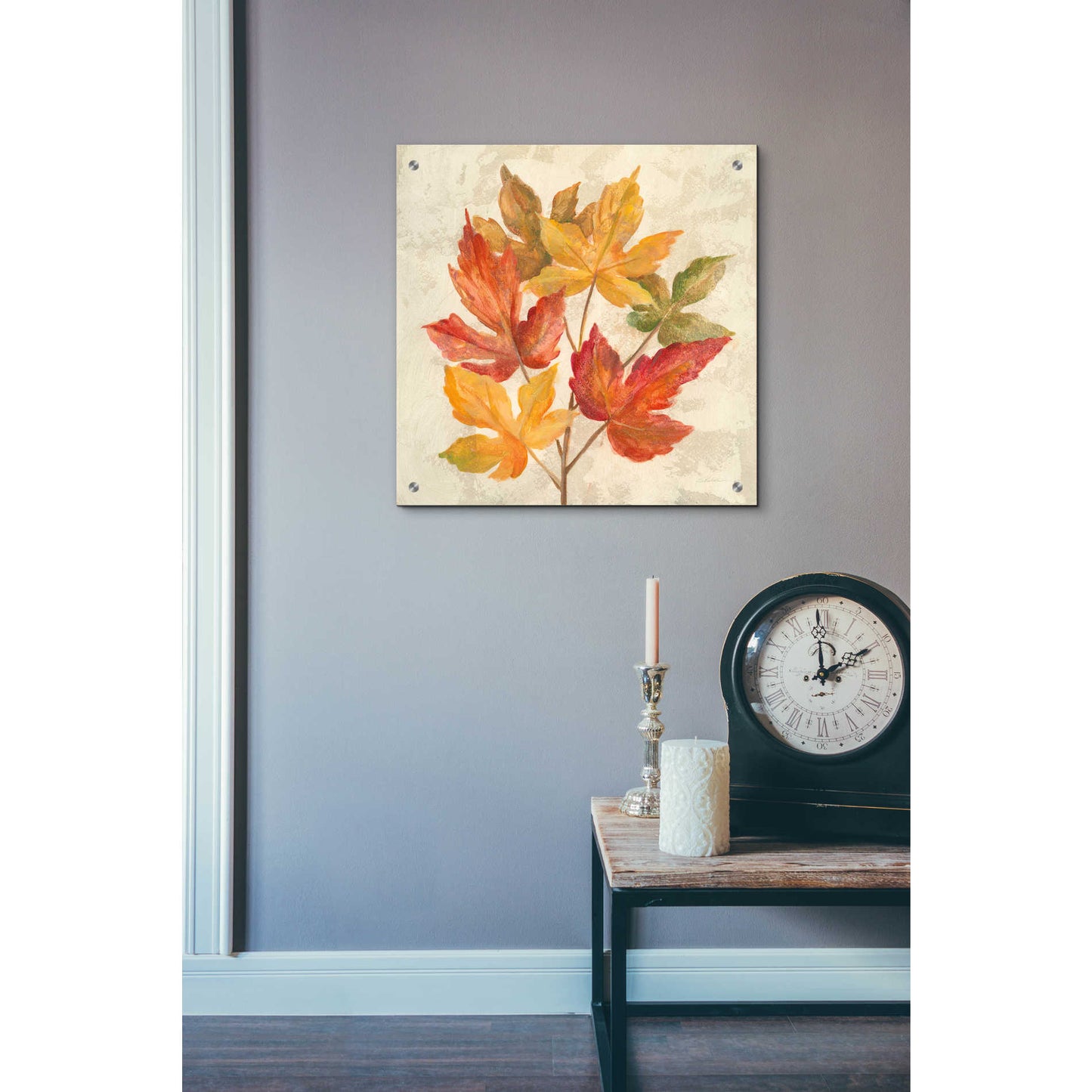 Epic Art 'November Leaves IV' by Silvia Vassileva, Acrylic Glass Wall Art,24x24