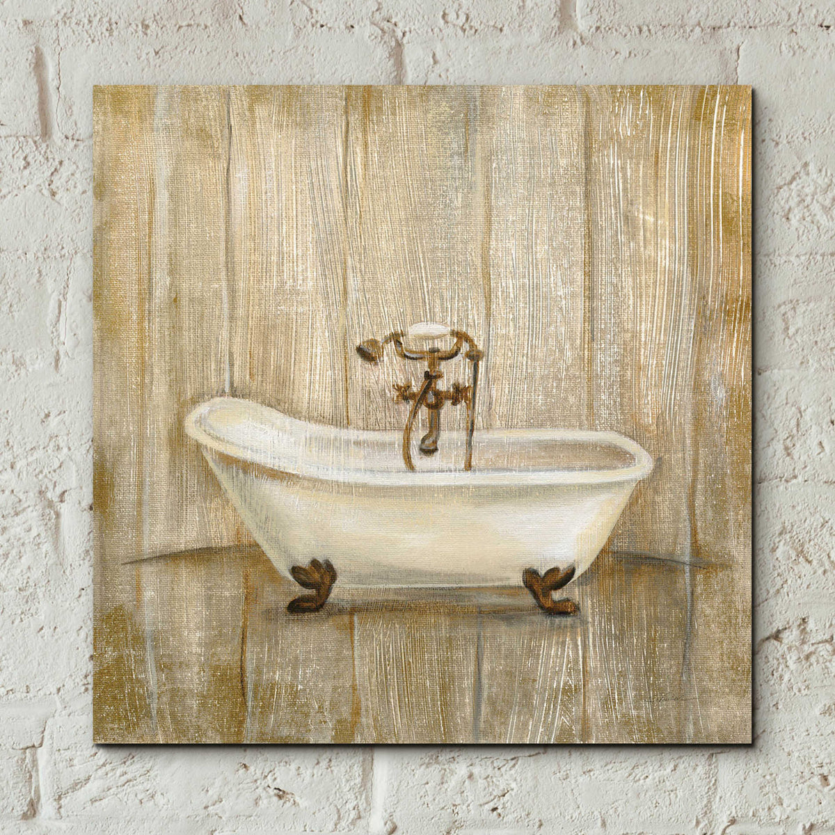 Epic Art 'Cottage Bathroom I' by Silvia Vassileva, Acrylic Glass Wall Art,12x12