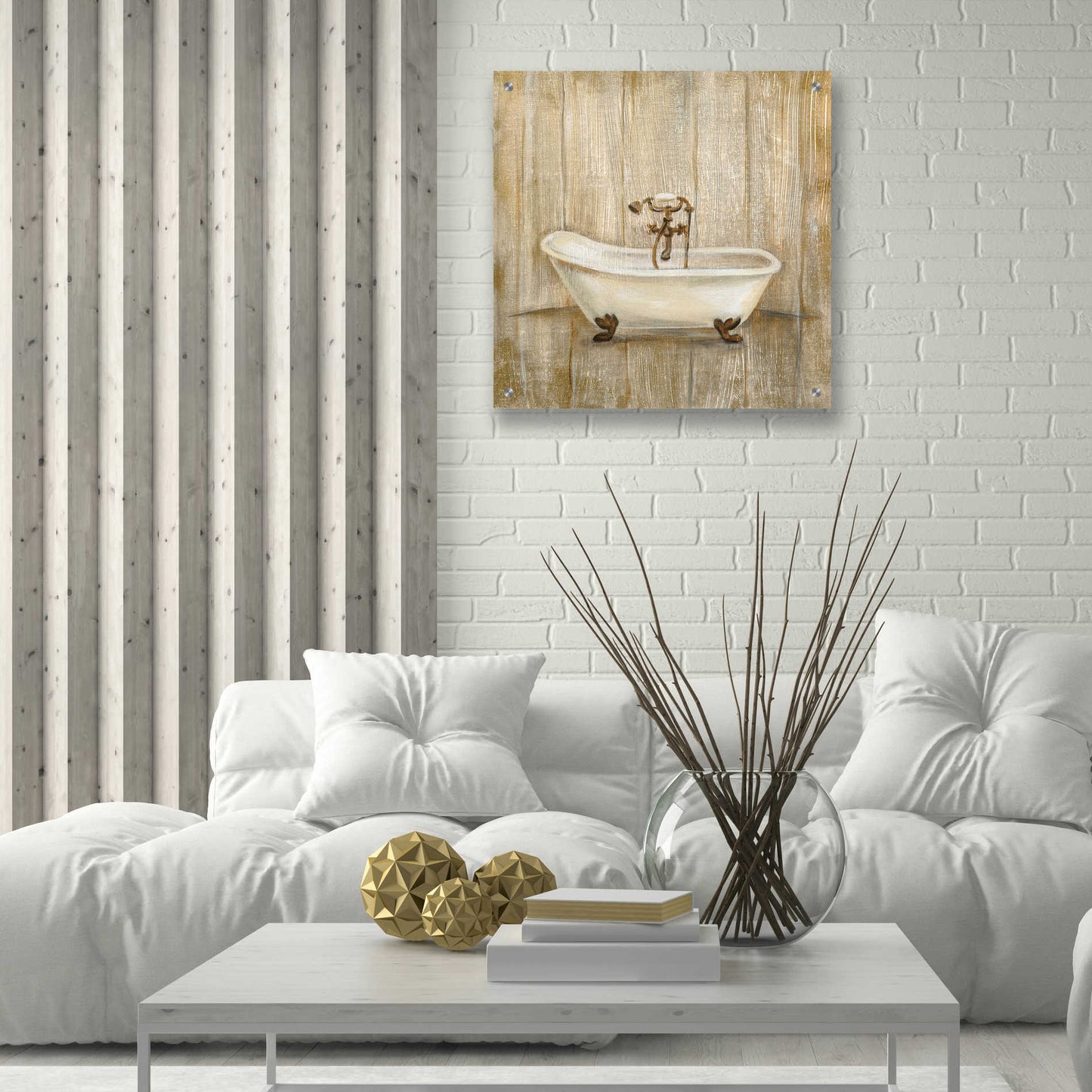 Epic Art 'Cottage Bathroom I' by Silvia Vassileva, Acrylic Glass Wall Art,24x24