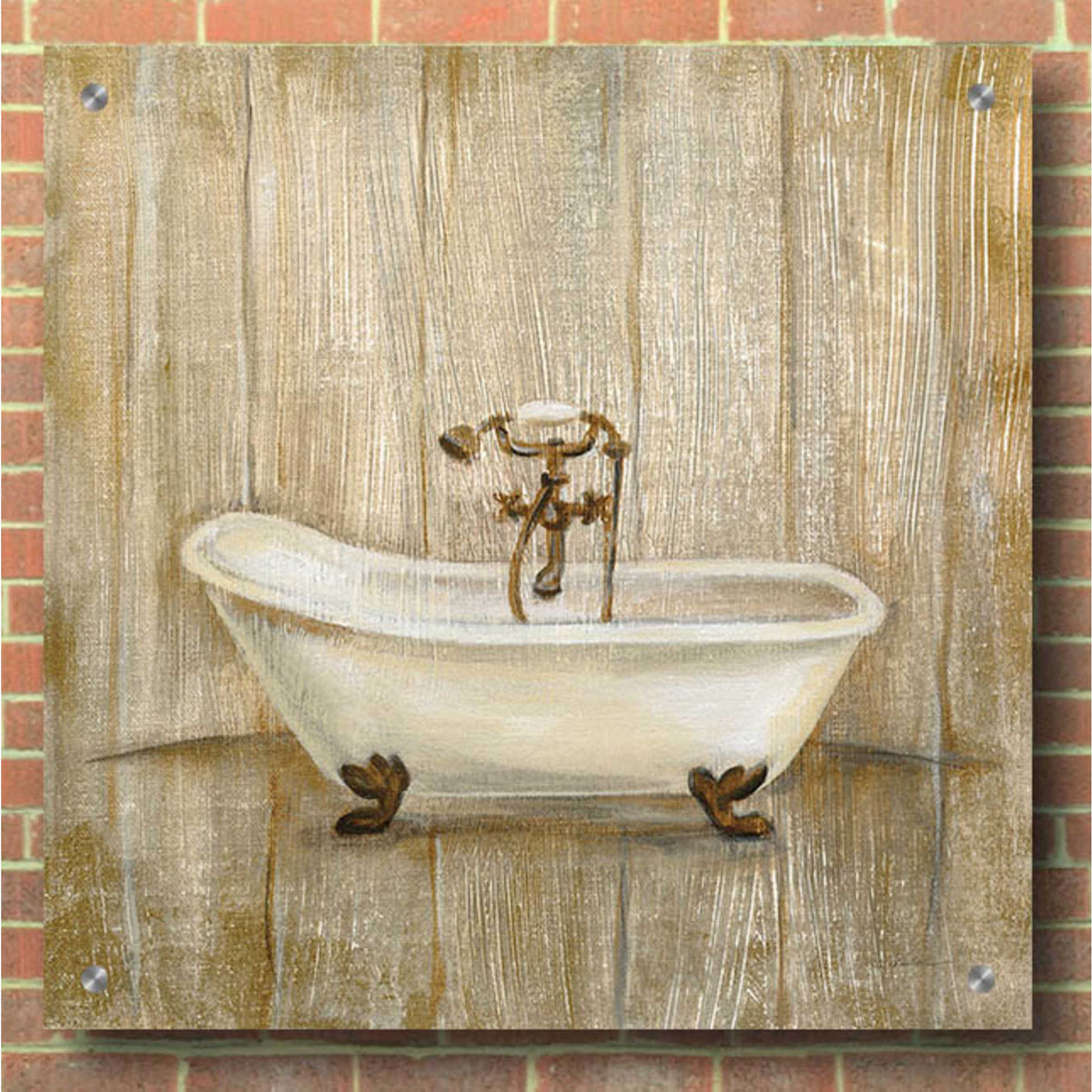 Epic Art 'Cottage Bathroom I' by Silvia Vassileva, Acrylic Glass Wall Art,36x36