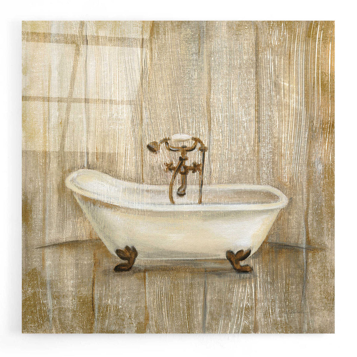 Epic Art 'Cottage Bathroom I' by Silvia Vassileva, Acrylic Glass Wall Art