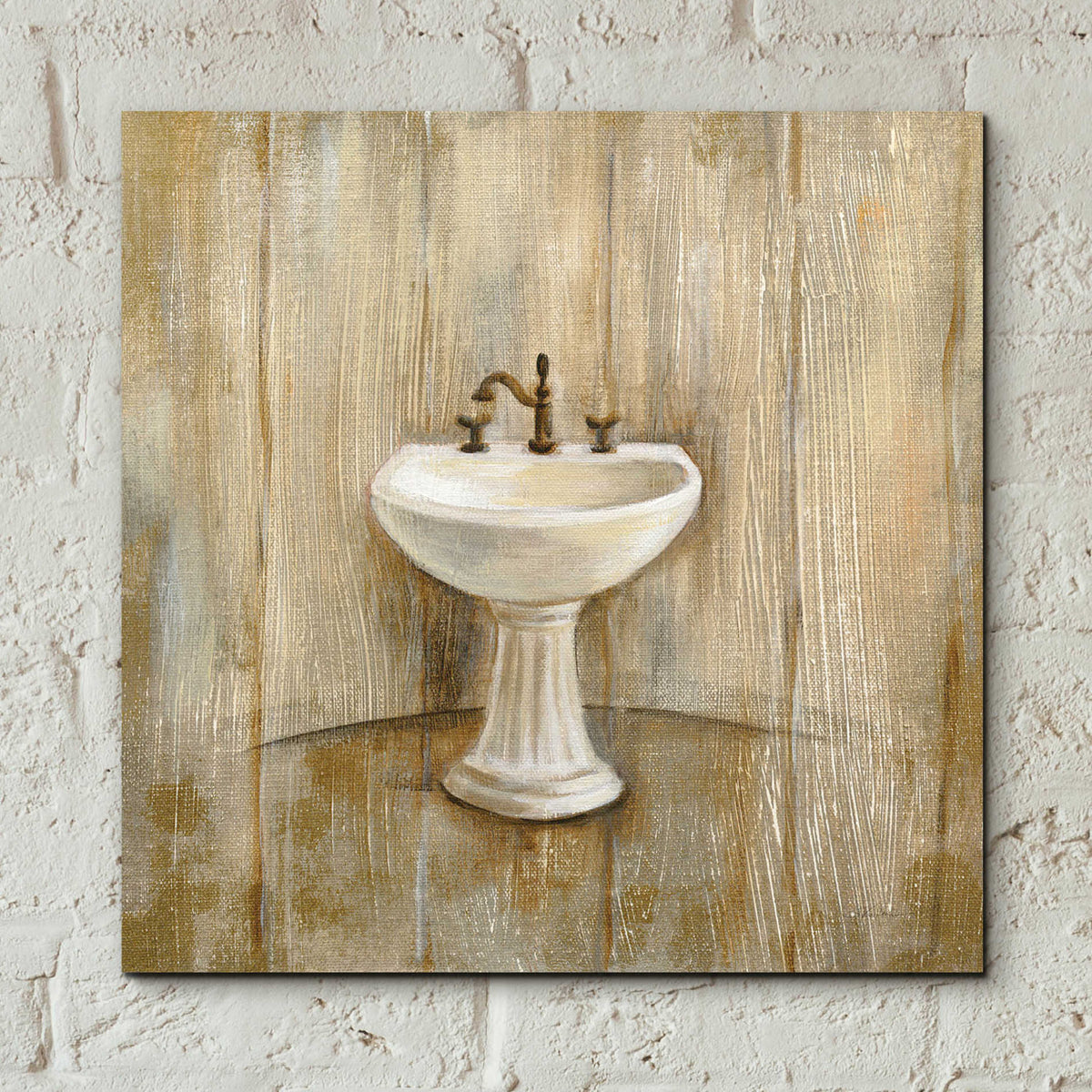 Epic Art 'Cottage Bathroom II' by Silvia Vassileva, Acrylic Glass Wall Art,12x12