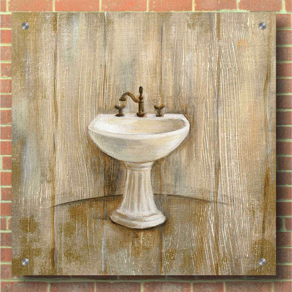 Epic Art 'Cottage Bathroom II' by Silvia Vassileva, Acrylic Glass Wall Art,36x36