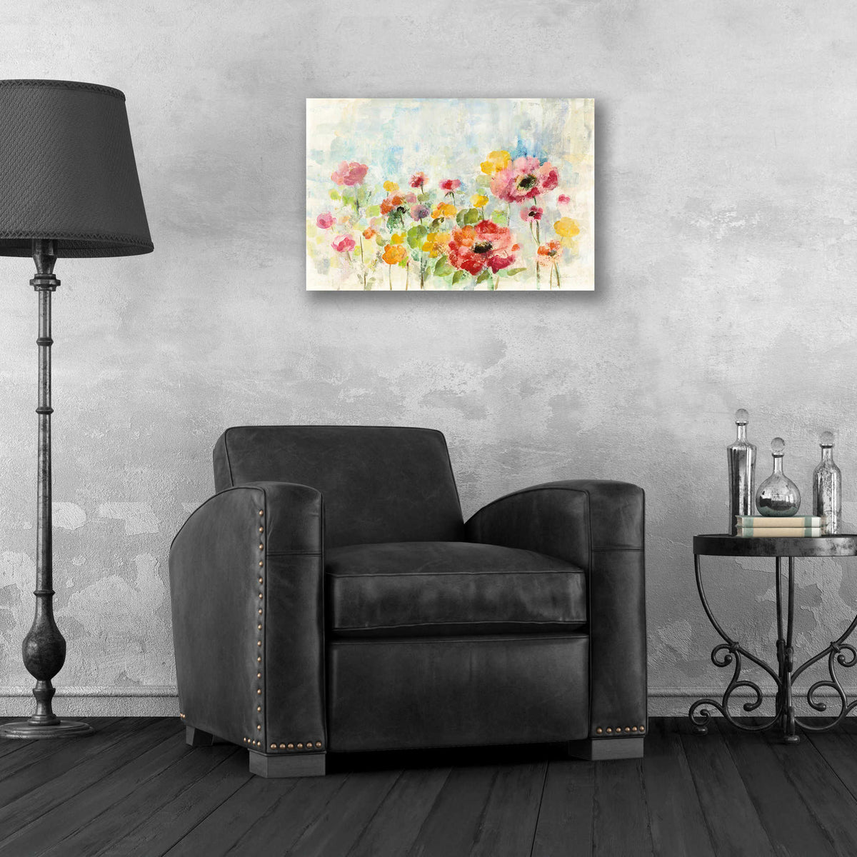 Epic Art 'Summer Rain Floral' by Silvia Vassileva, Acrylic Glass Wall Art,24x16