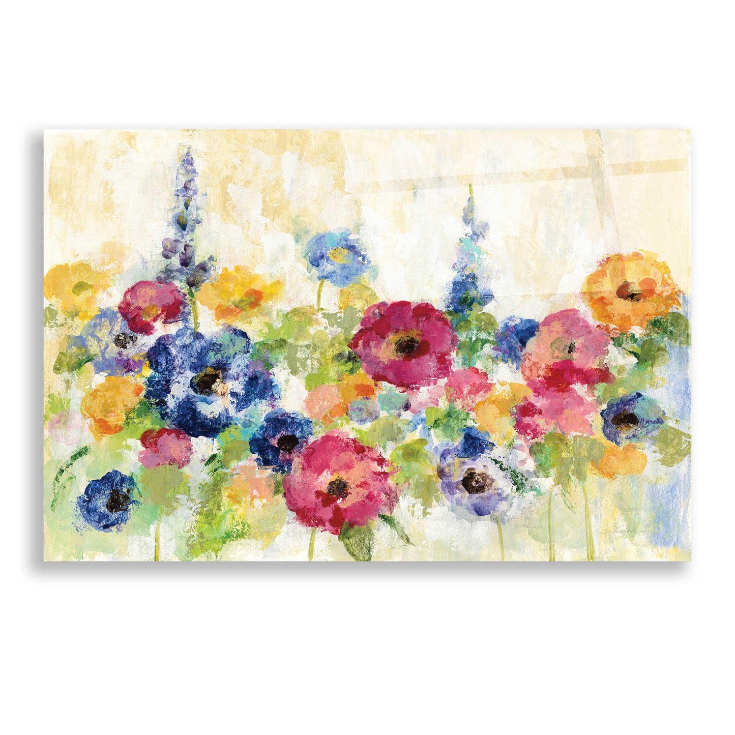 Epic Art 'Sunshine Field Flowers' by Silvia Vassileva, Acrylic Glass Wall Art,24x16