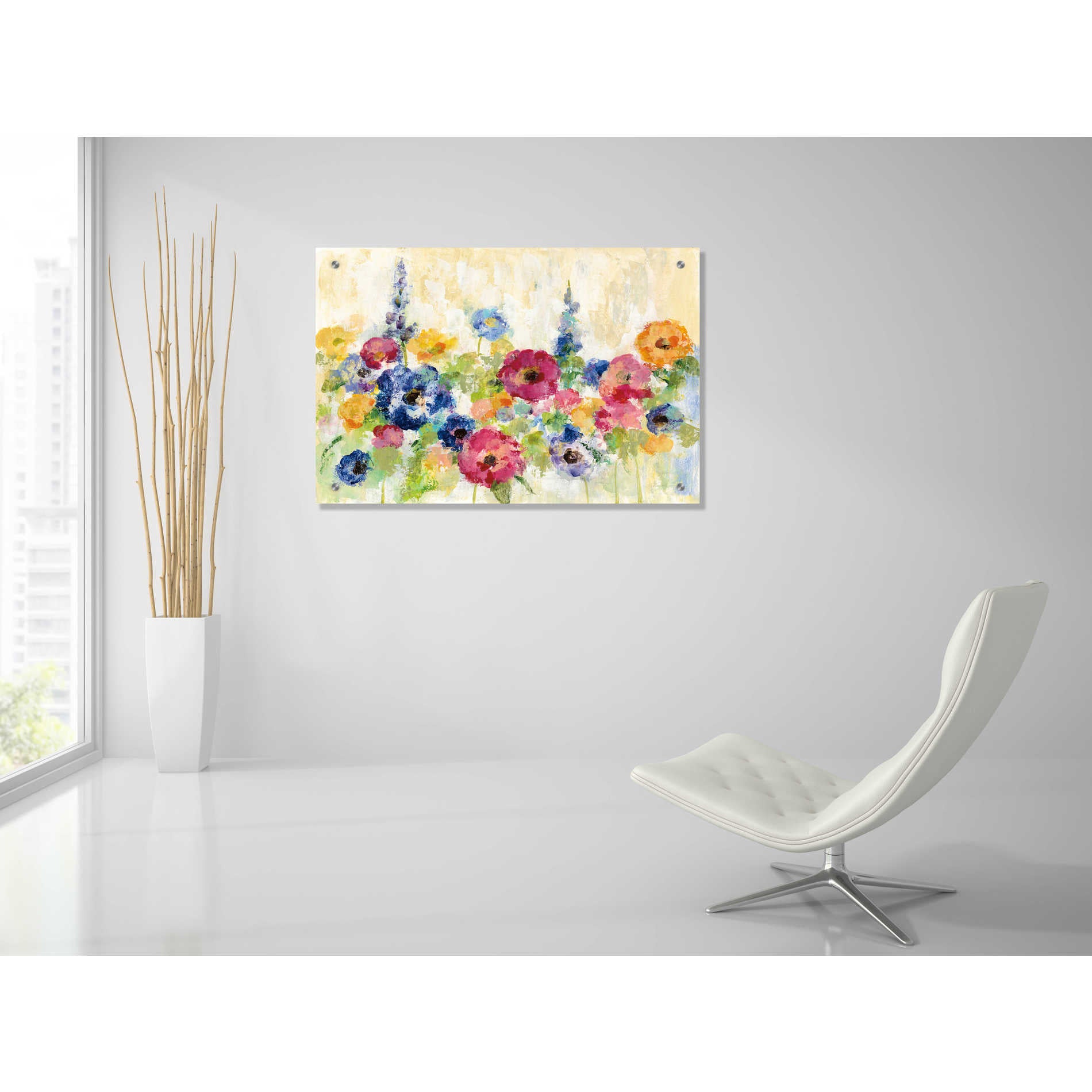 Epic Art 'Sunshine Field Flowers' by Silvia Vassileva, Acrylic Glass Wall Art,36x24