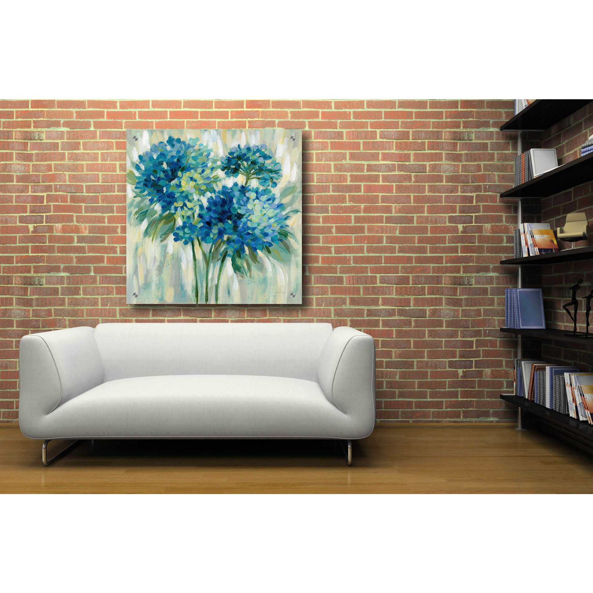 Epic Art 'Burst of Hydrangeas' by Silvia Vassileva, Acrylic Glass Wall Art,36x36